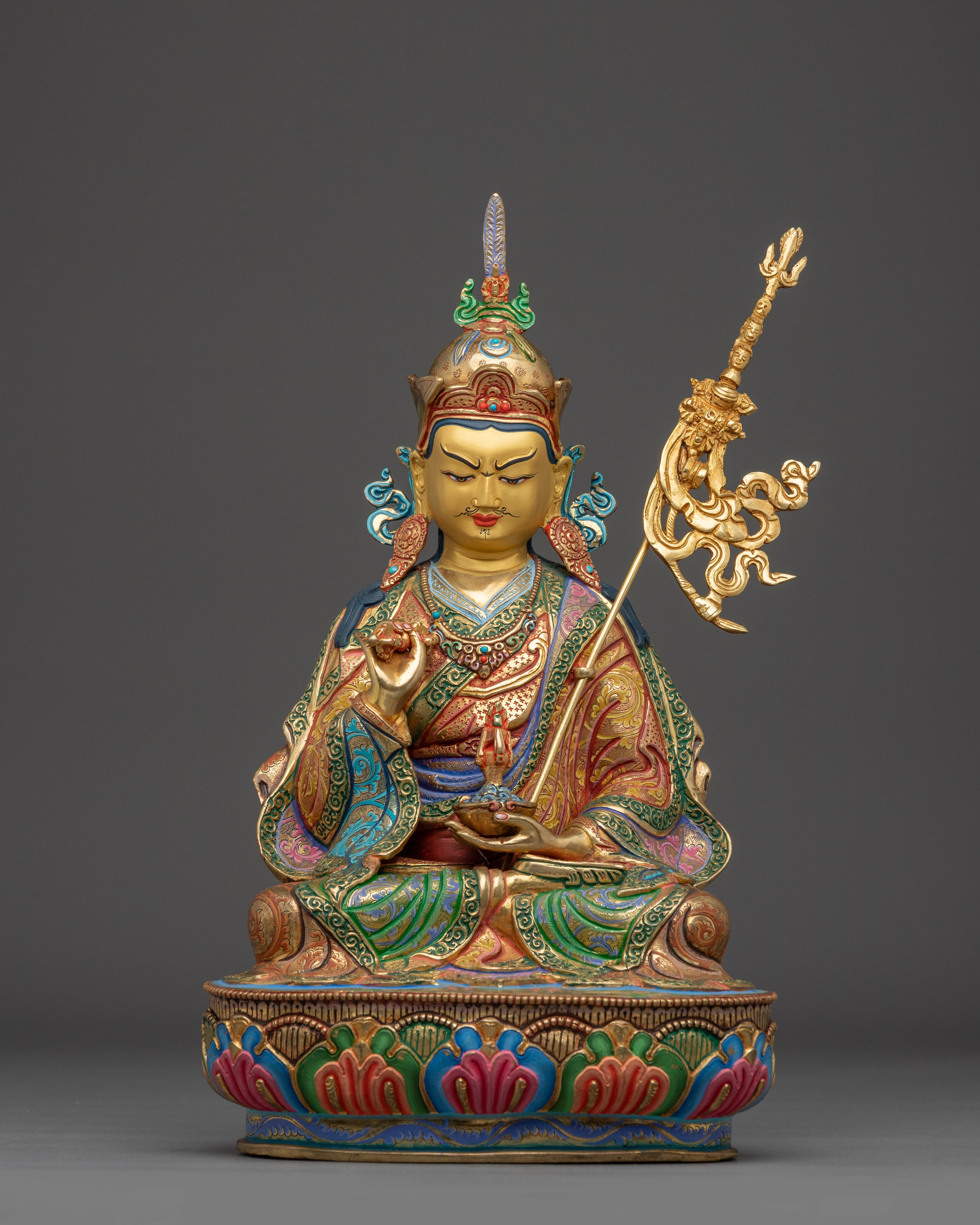 Colorful Guru Tsyoke Dorje Statue