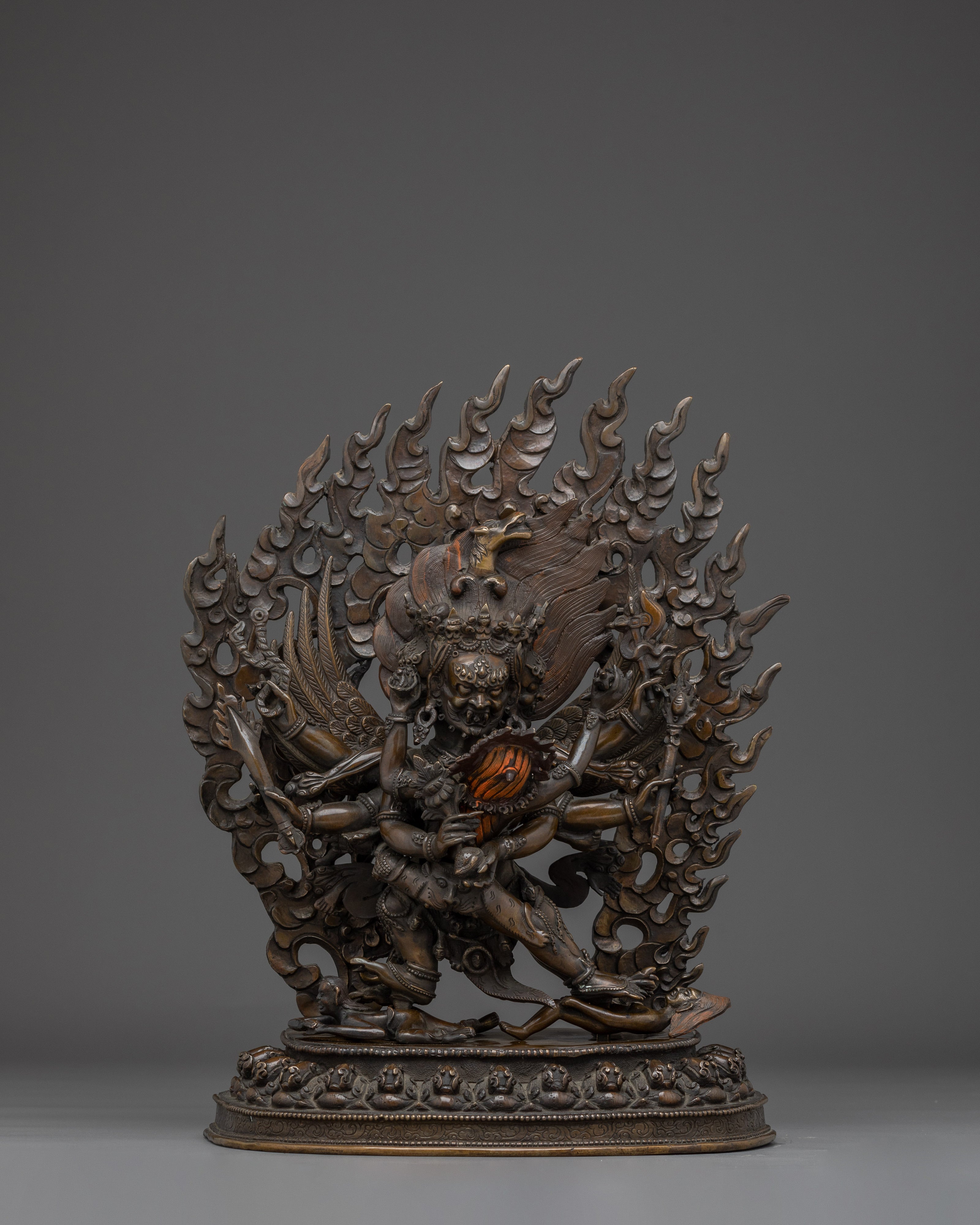 Hayagriva Oxidized Copper Statue