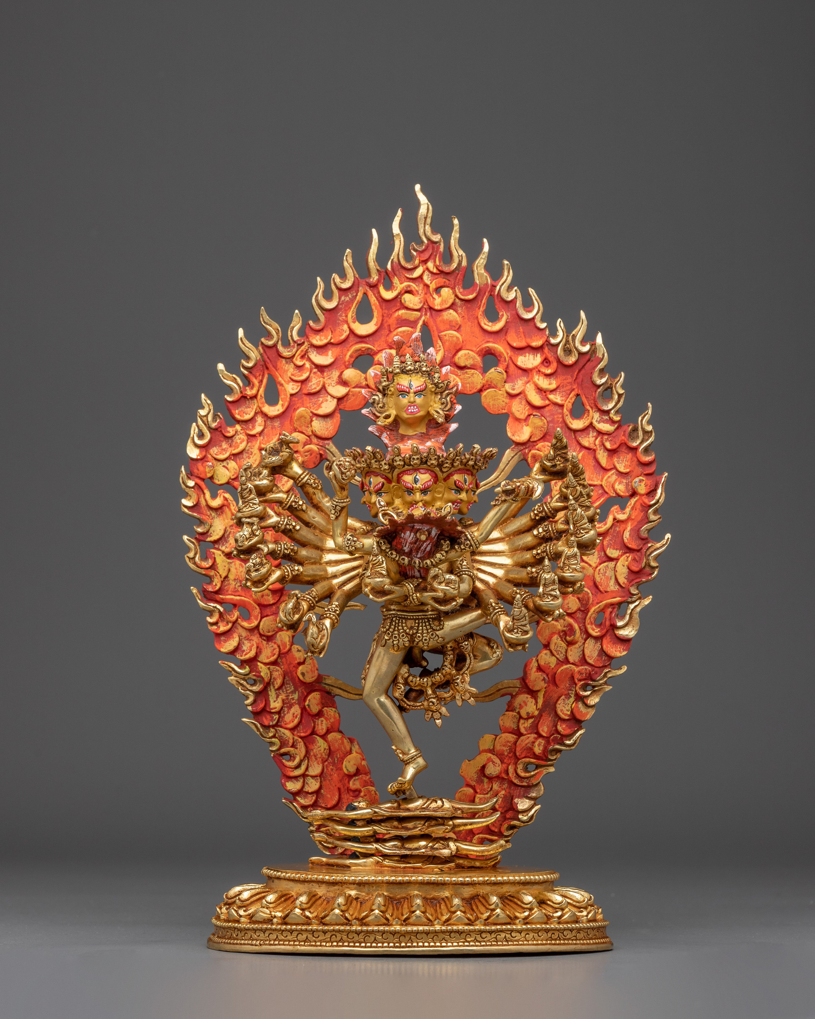 Hevajra, Wrathful Tantric Protector | Nepali Handcrafted Artwork