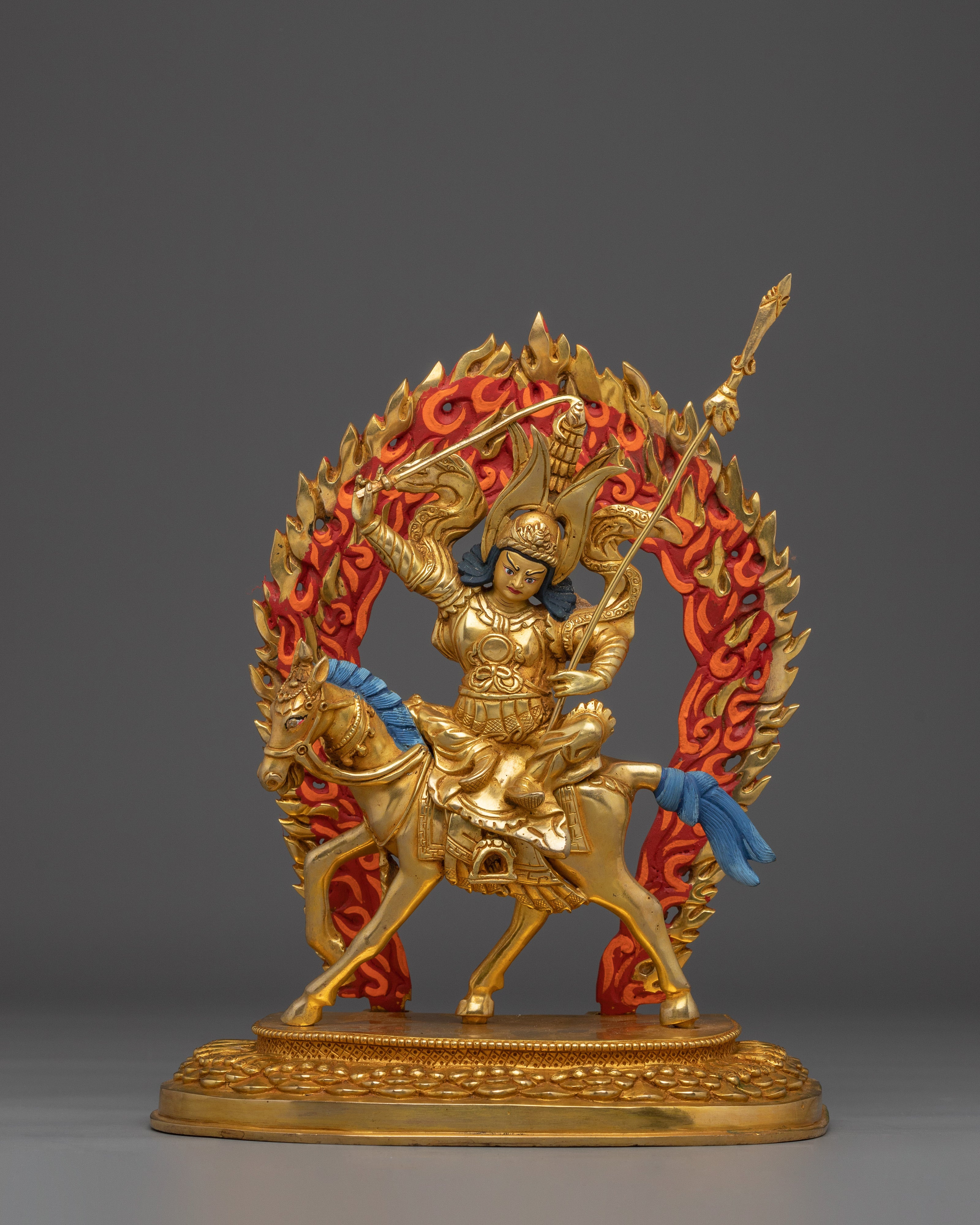 Tibetan Warrior King Gesar Statue | Protector of the Dharma