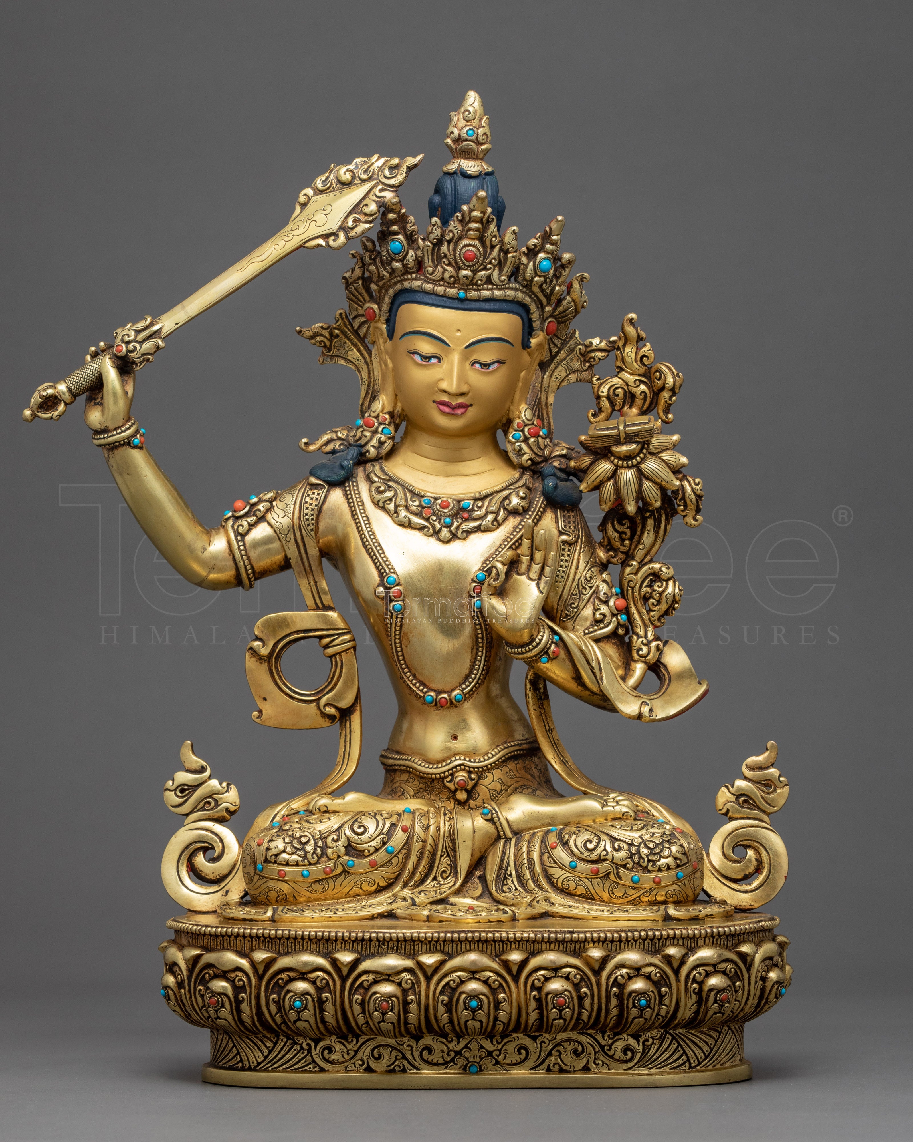 Manjushri Indoor Statue | Bodhisattva Wisdom Deity