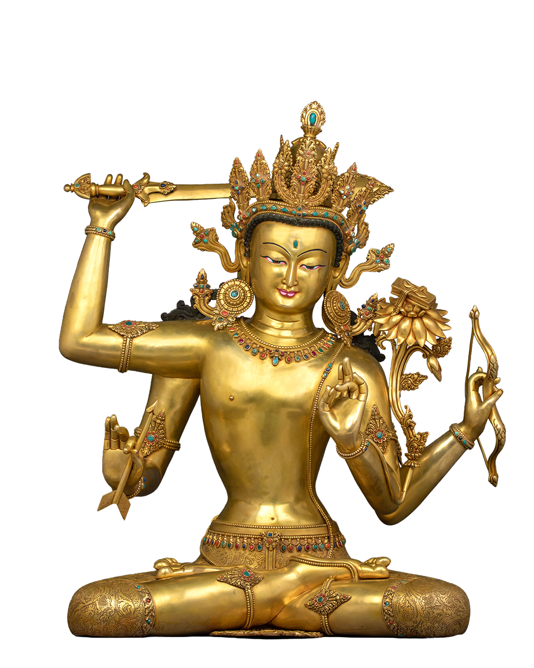 Maha Manjushri Buddhist Sculpture