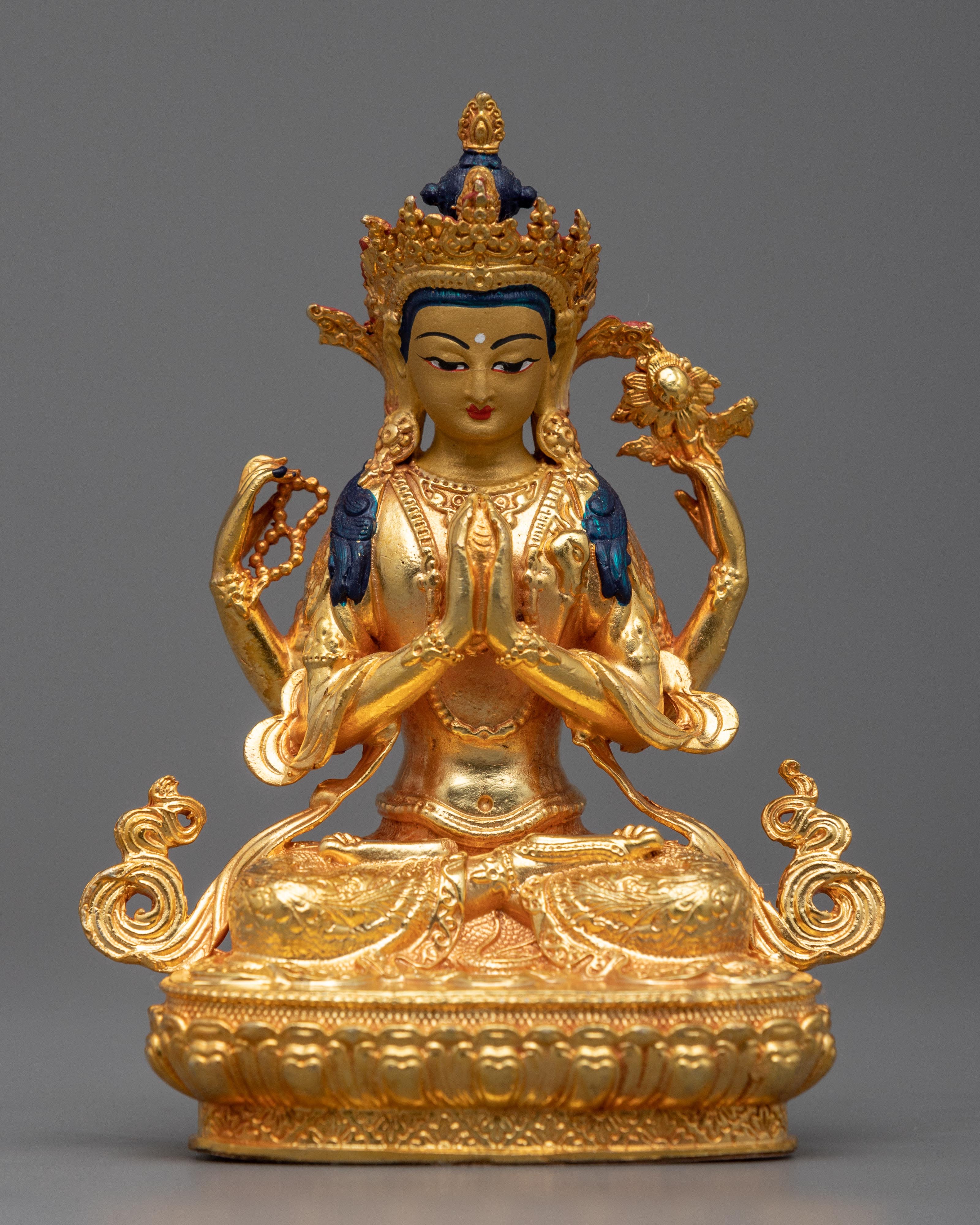 Electroplated Chenrezig Statue