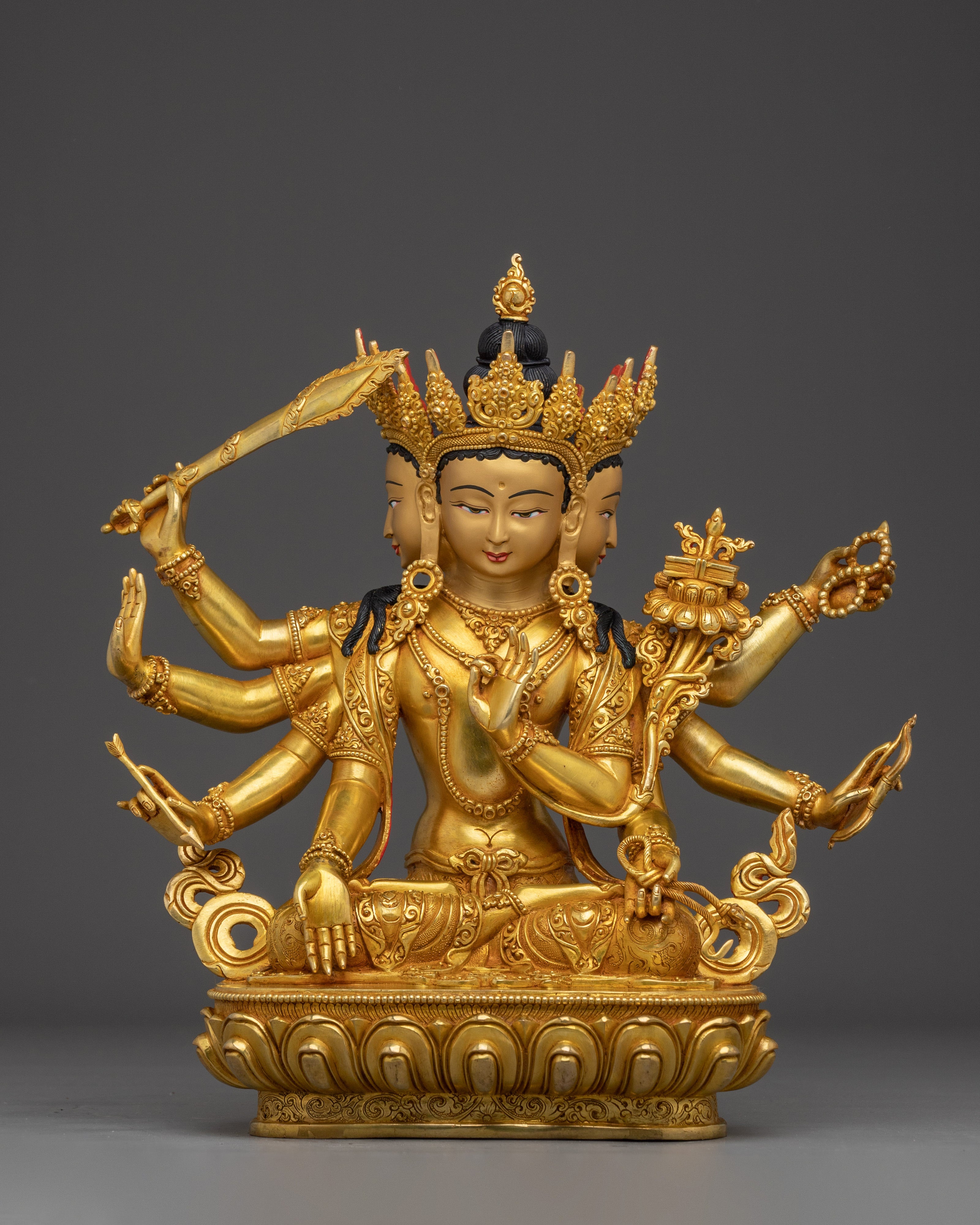 Golden Statue of Maha Manjushri 