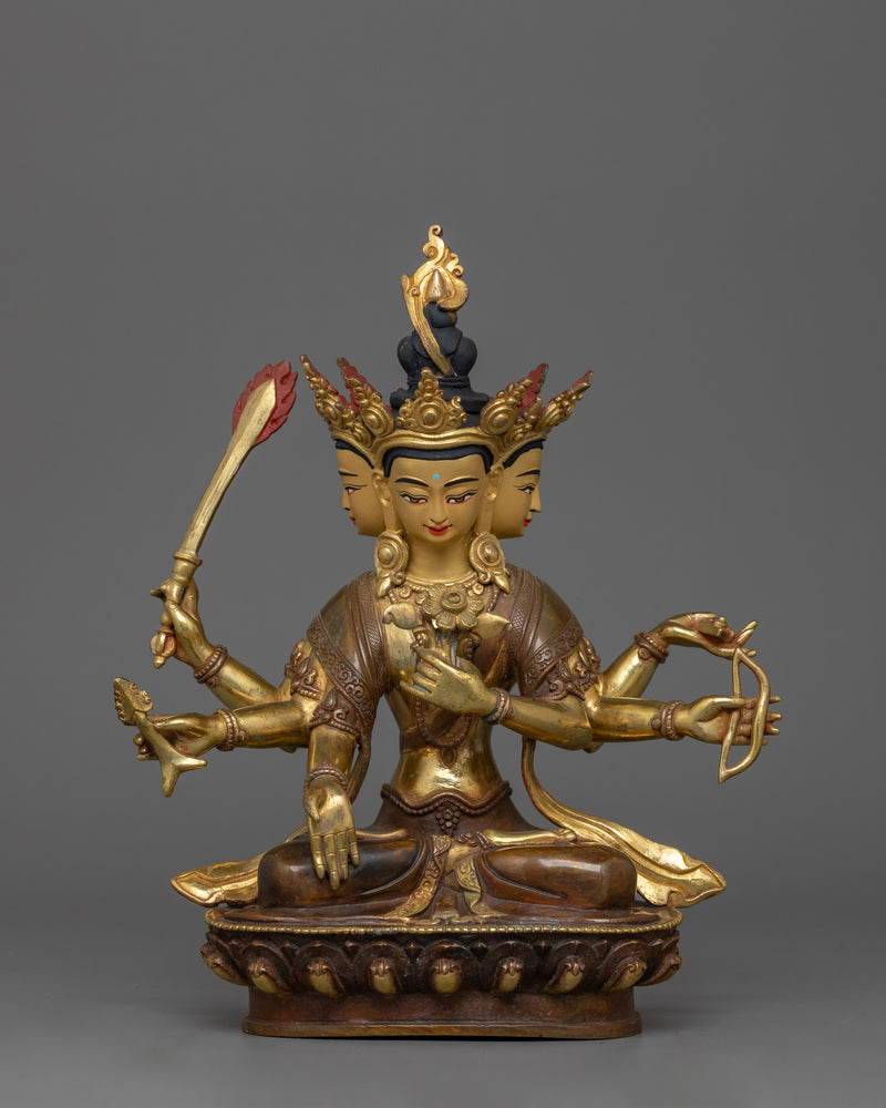 24K Gold Gilded Maha Manjushri