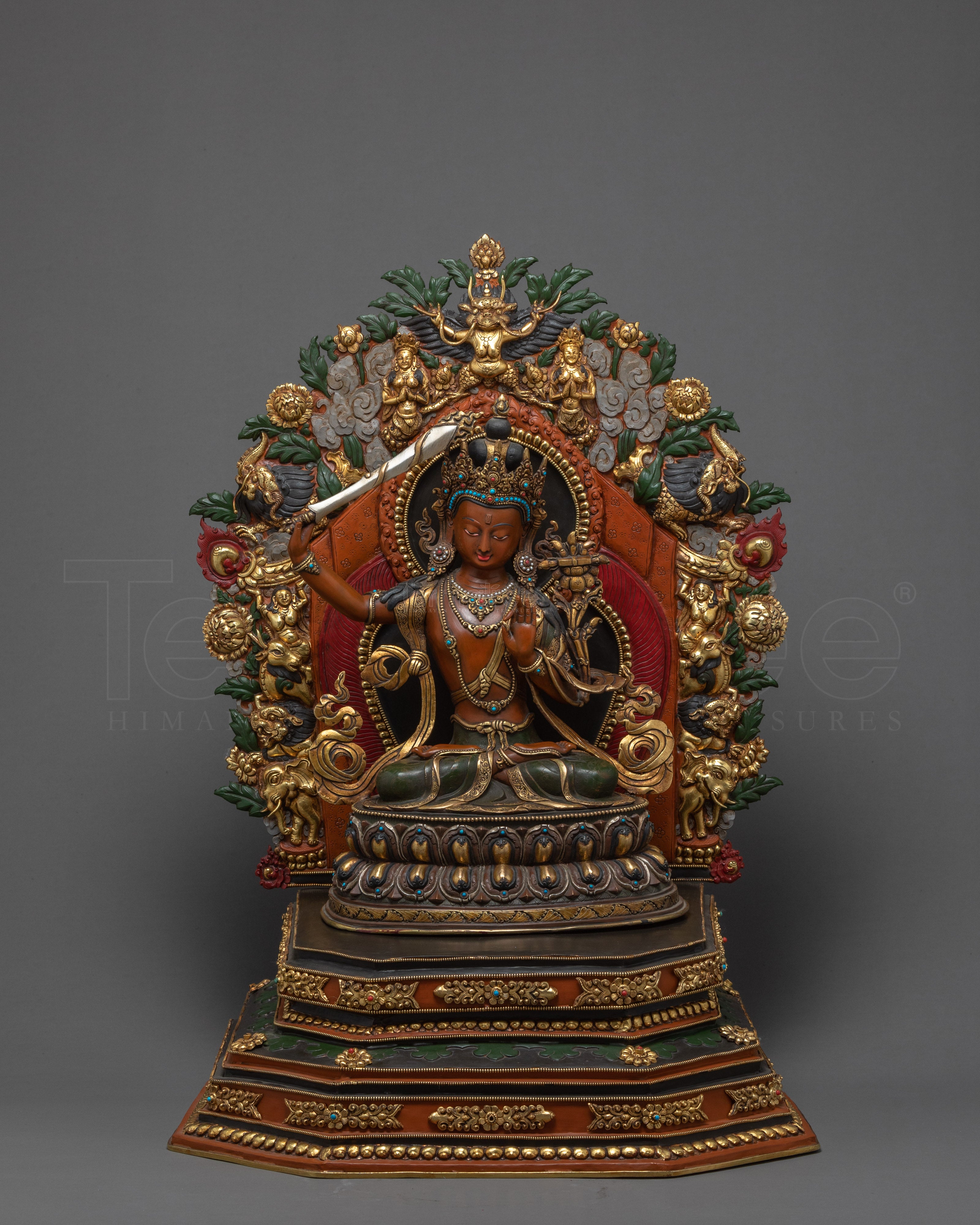 Bodhisattva Manjushri | Deity Of Wisdom | Tibetan Statue Art