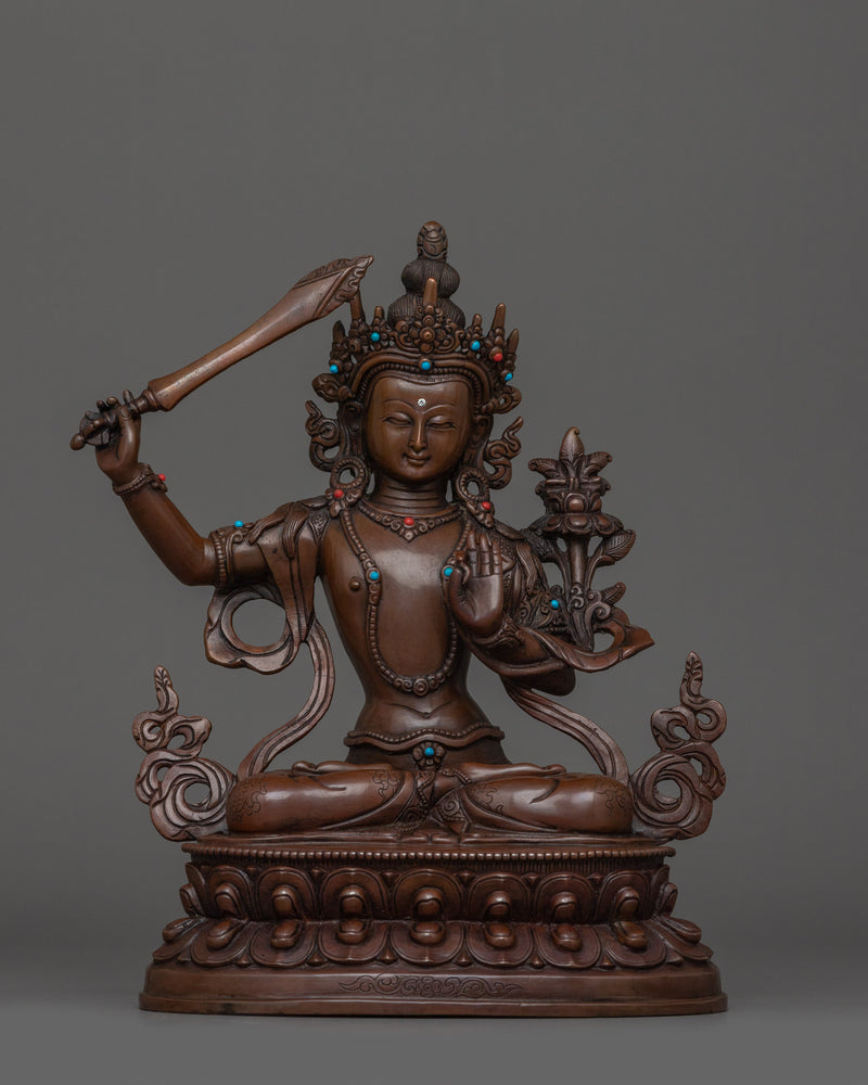 figurine-of-bodhisattva-of-wisdom-manjushri