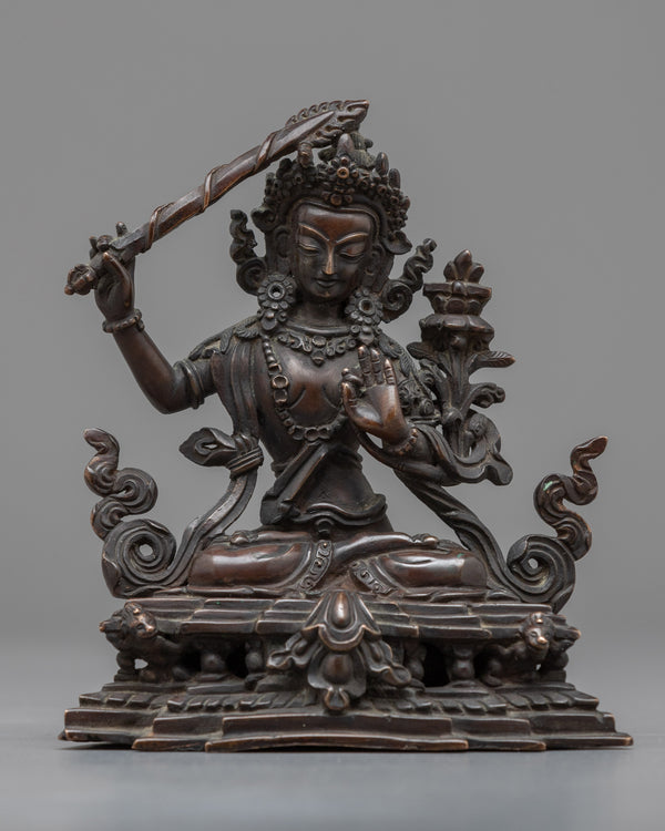 the Wisdom Bodhisattva Statue | Manjushri Radiating Divine Wisdom and Spiritual Insight