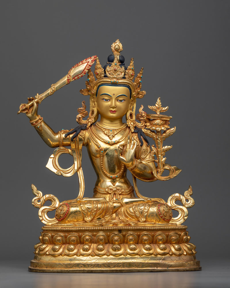Manjushri Golden Statue 