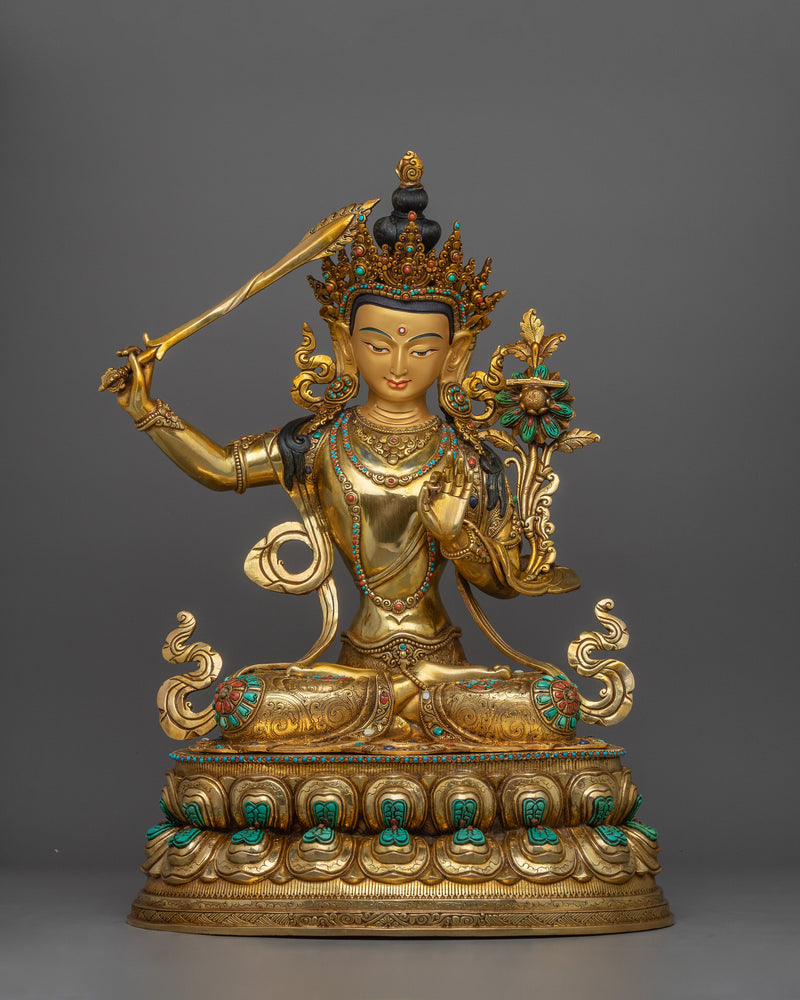 Himalayan Sculpture Of Manjushri | Lord of Speech