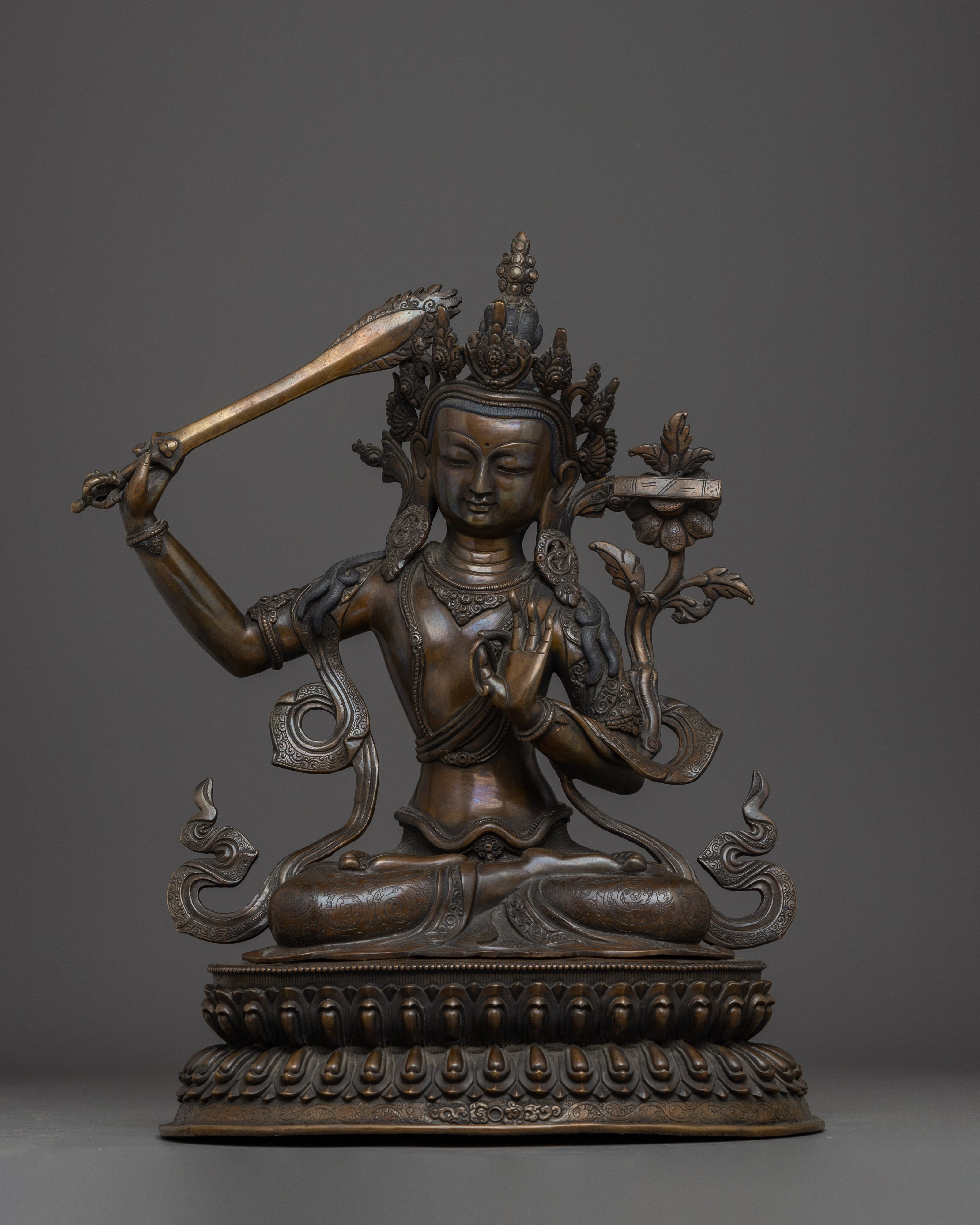 Manjushri Statue: The Wielder of the Sword of Wisdom