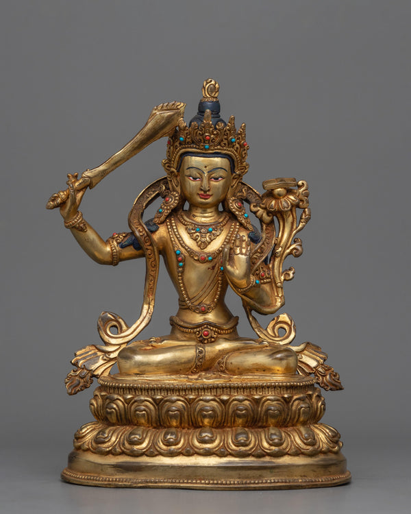 9.4" Manjushri Statue 