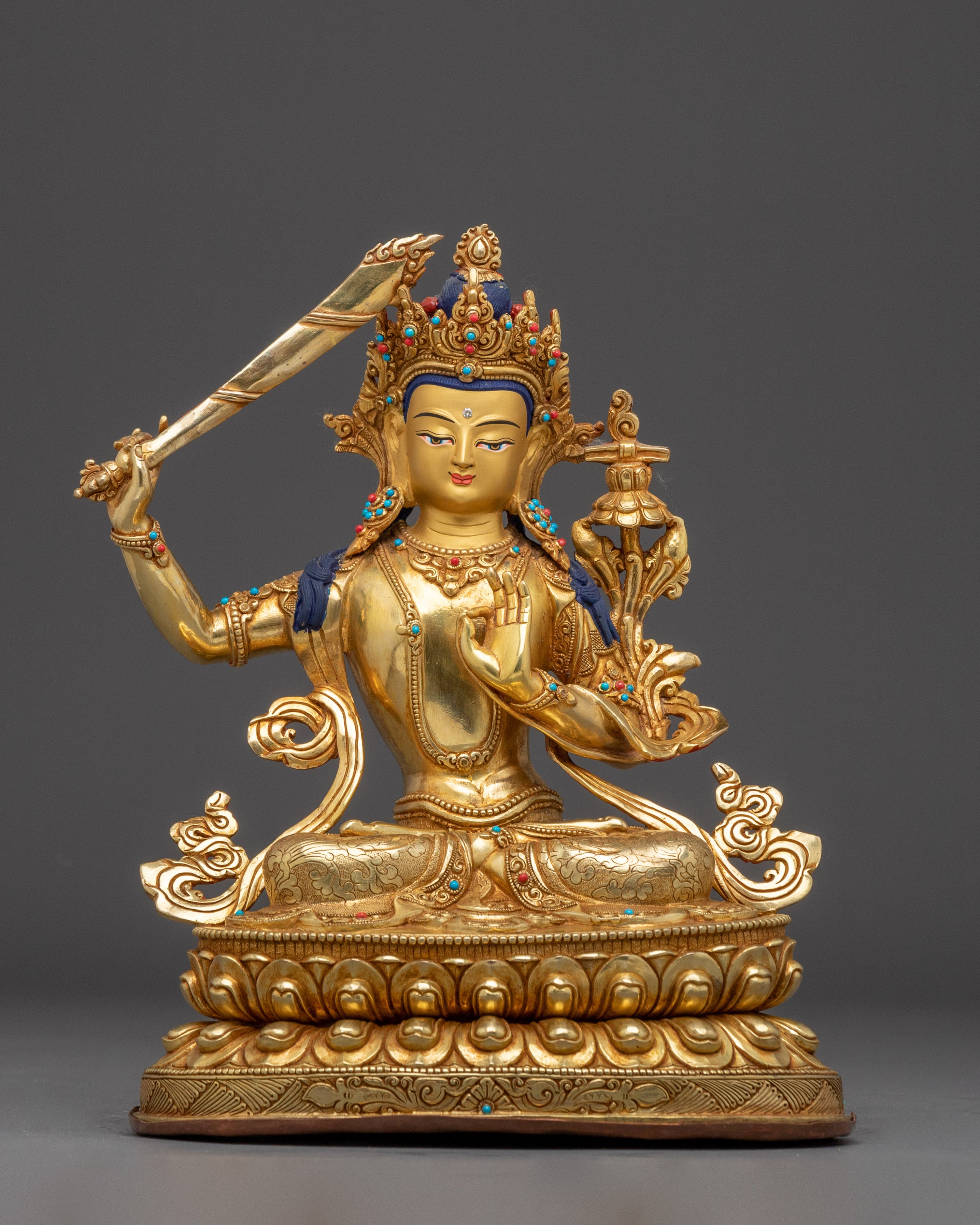 Vajrayana Deity Manjushri Handmade Art