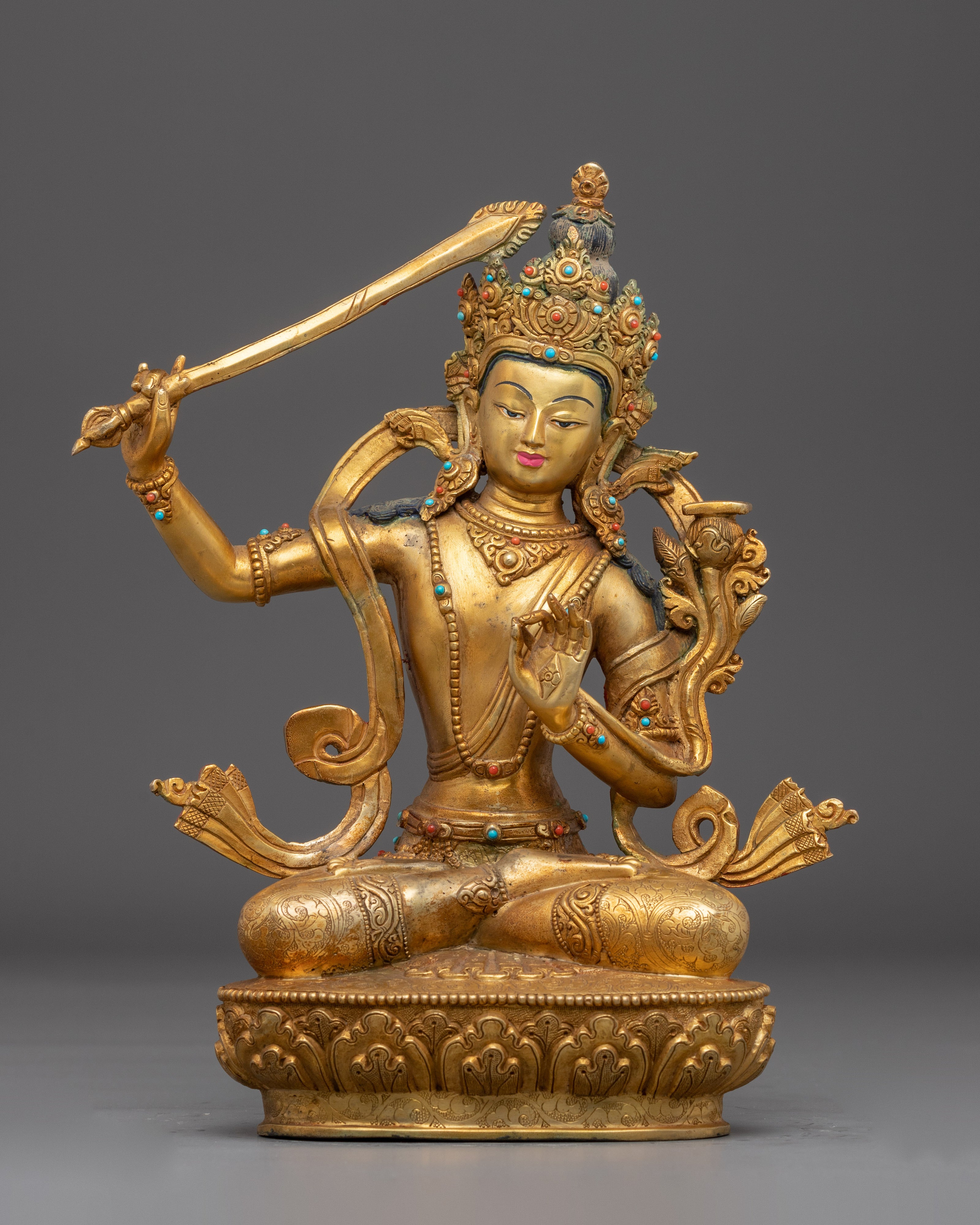 Handmade Statue of Manjushri Bodhisattva