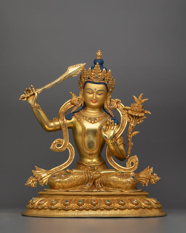 wisdom-god-manjushri-sculpture