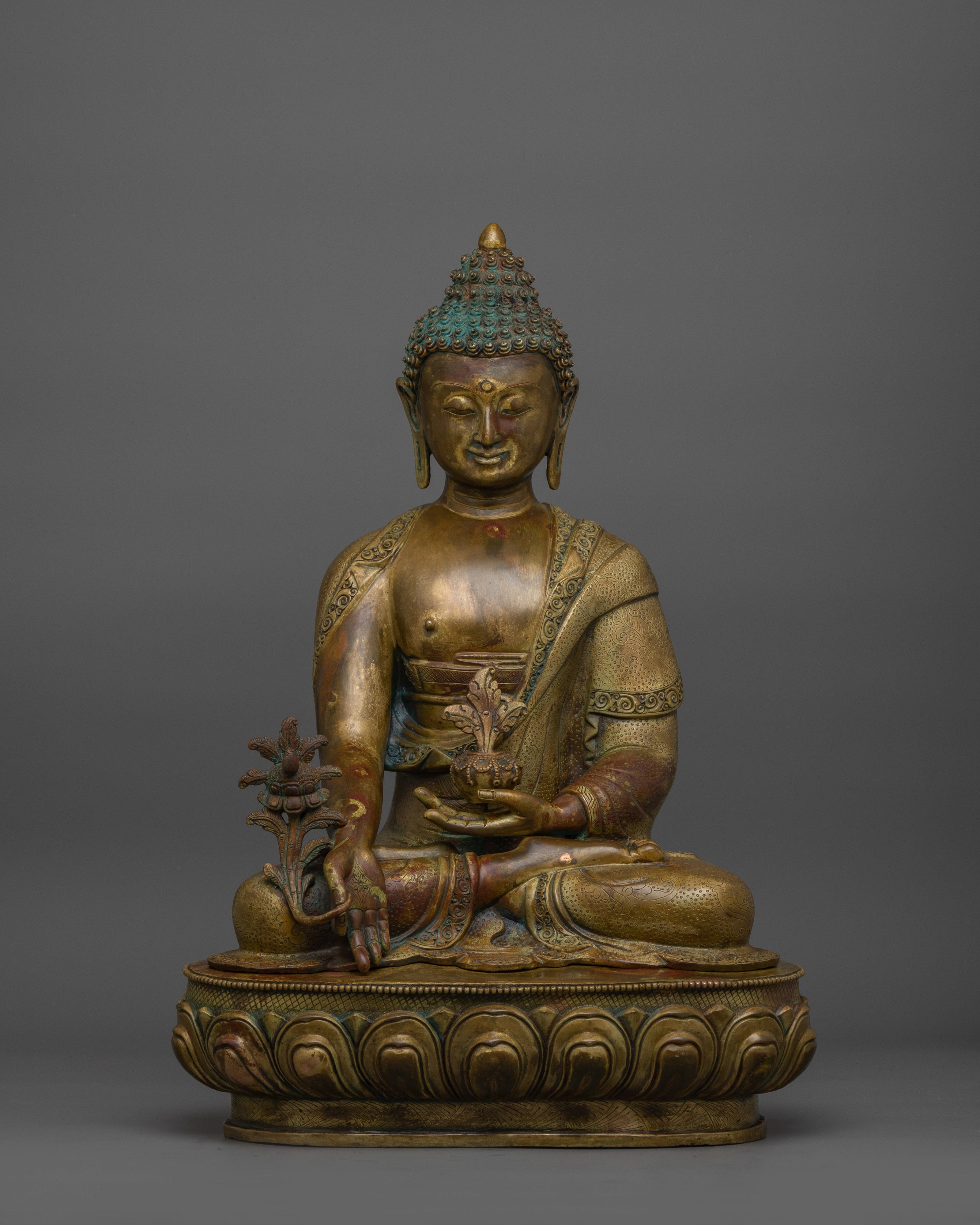 Sacred Buddhist Altar Bhaisajyaguru Healing Buddha