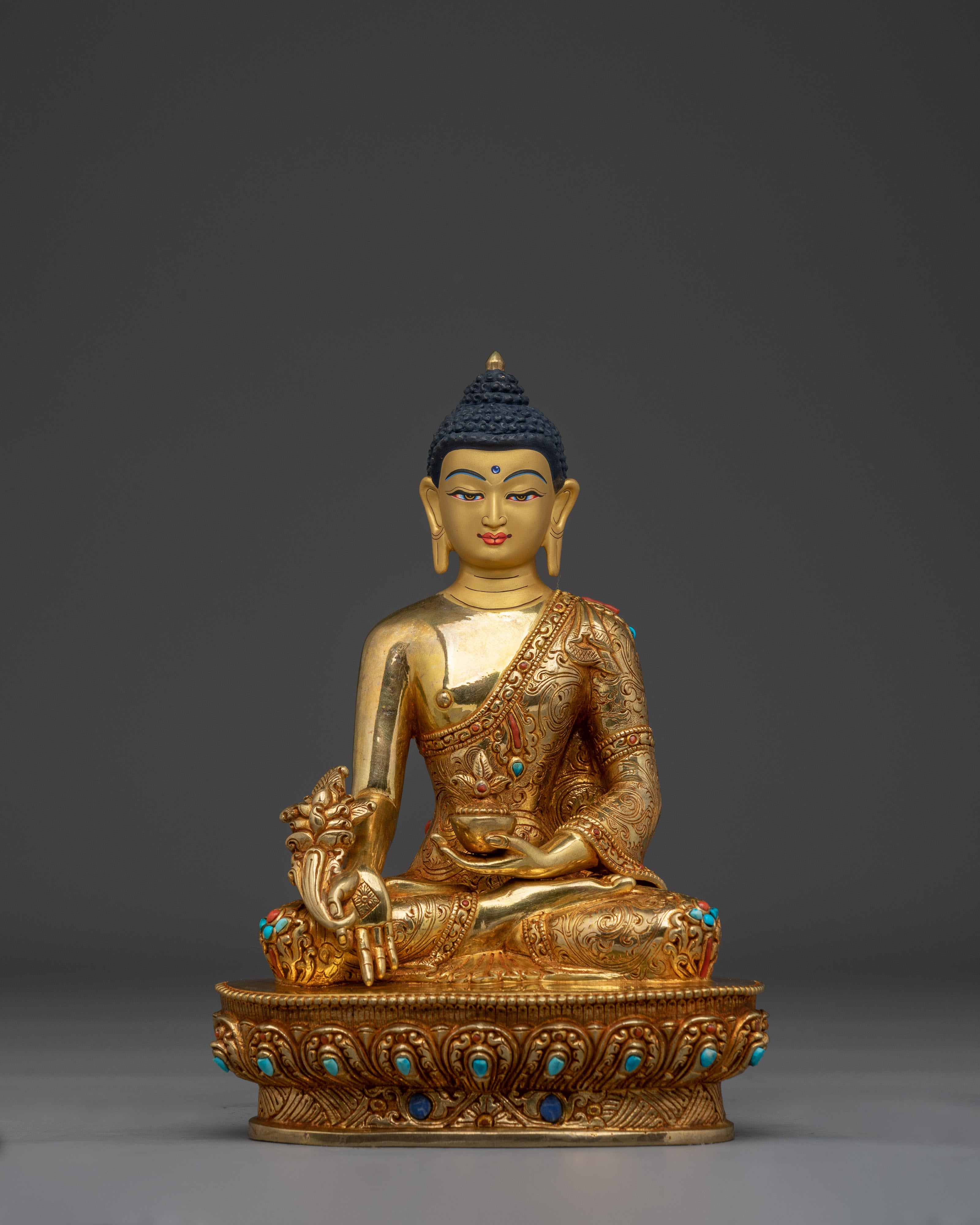 Himalayan Medicine Buddha Handmade Statue | Buddhist Spiritual Decor