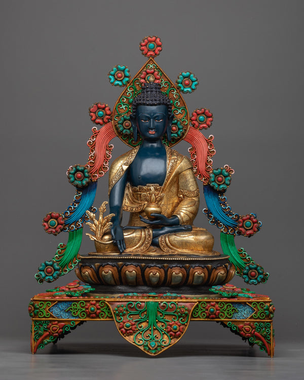 blue-medicine-buddha-on throne