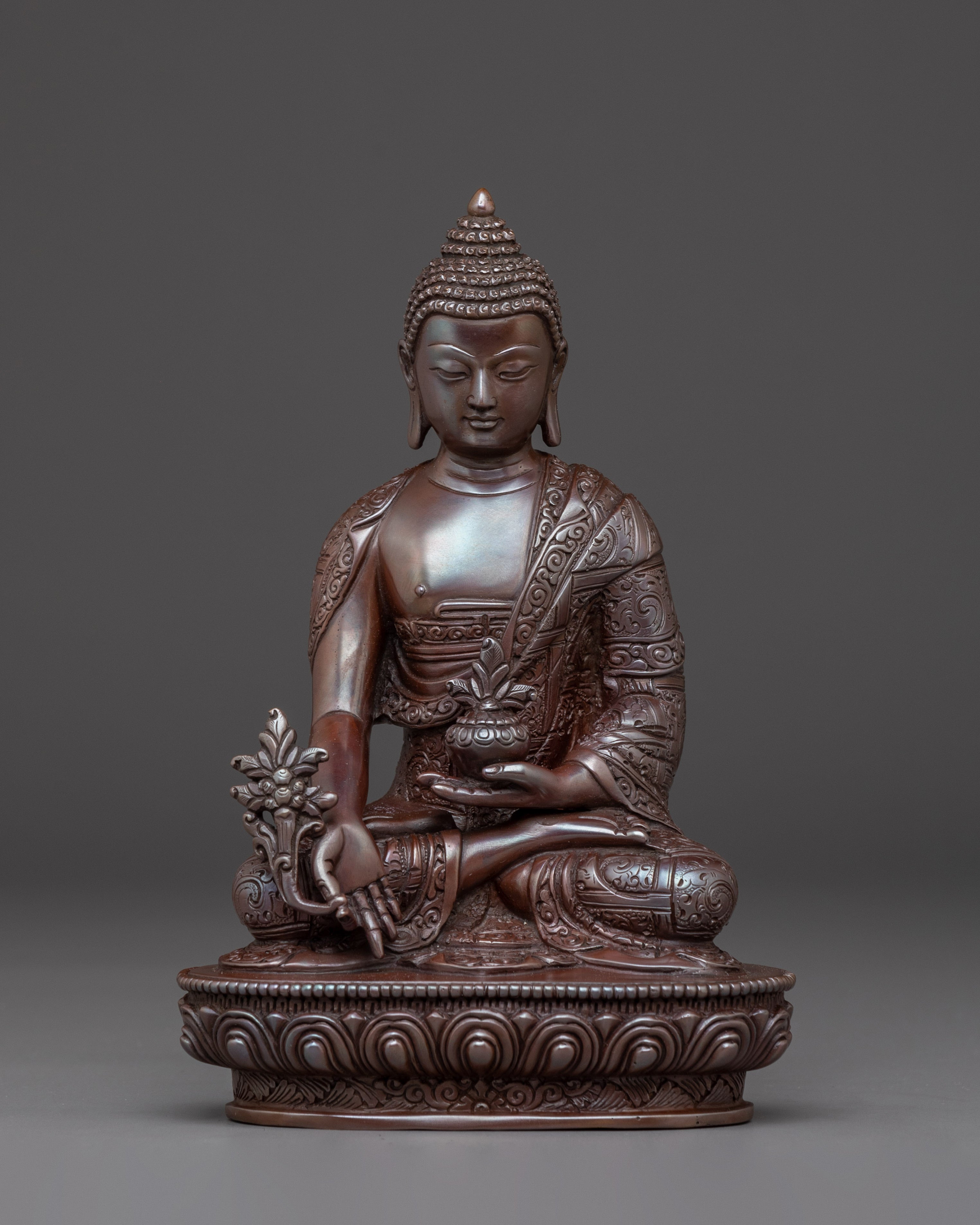 Copper Medicine Buddha Statue: The Supreme Healer 