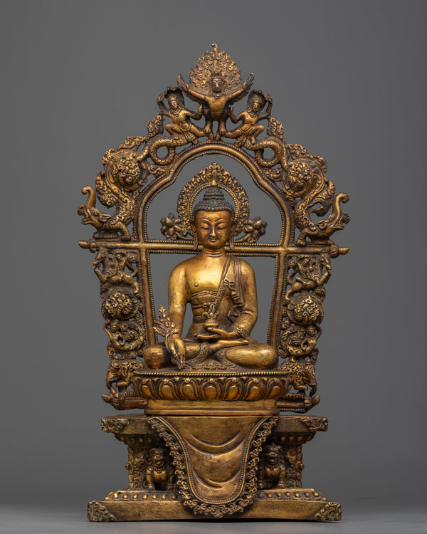 Antique Finish Medicine Buddha Statue 