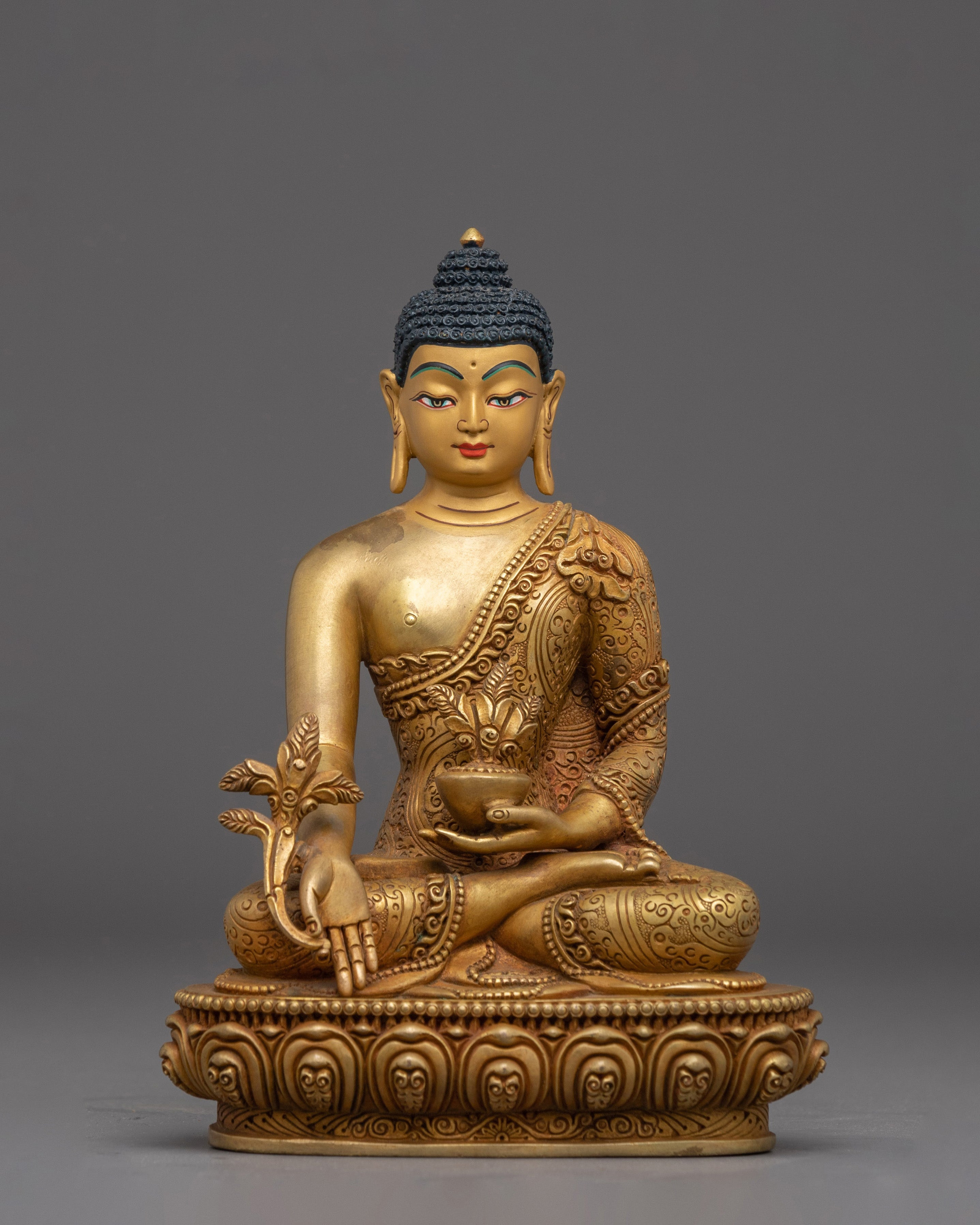 Copper Supreme Healer Medicine Buddha Statue 