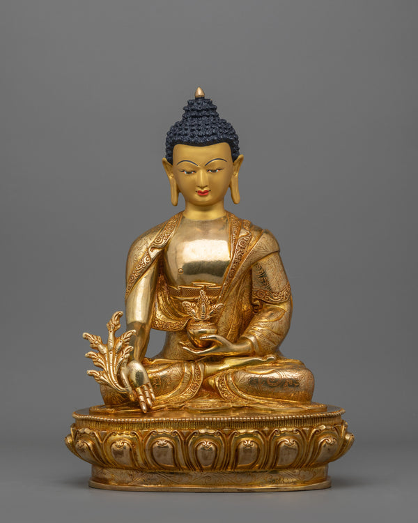 Healing Buddha Bhaisajyaguru Copper Statue