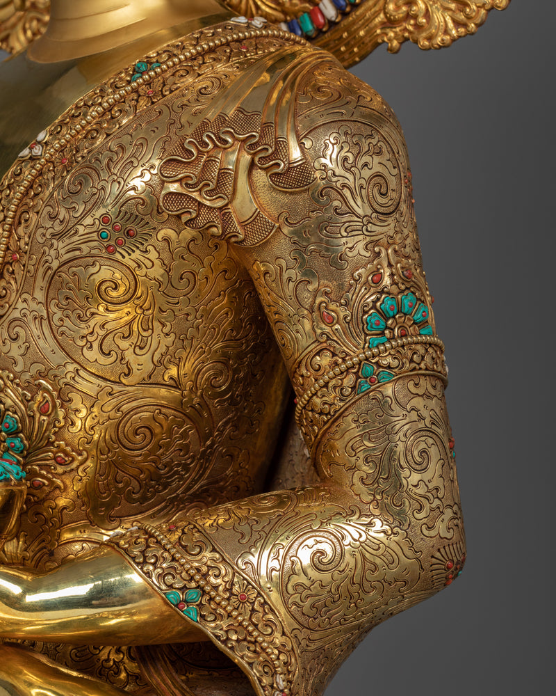 Majestic 104cm Shakyamuni Buddha Sculpture | A Collector’s Pride