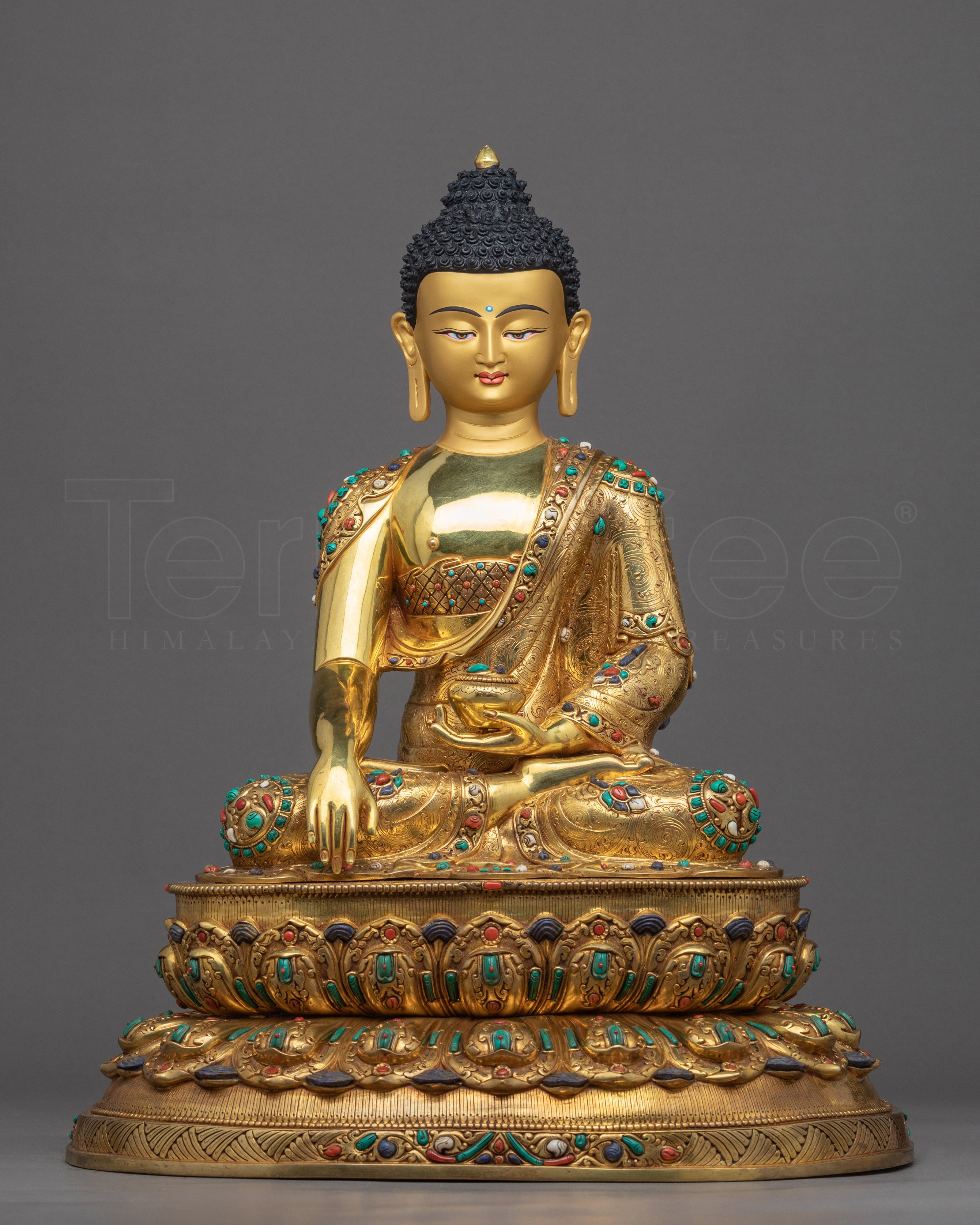 Large Gold Buddha Statue | Historical Shakyamuni Buddha Gold Gilded Art - Termatree