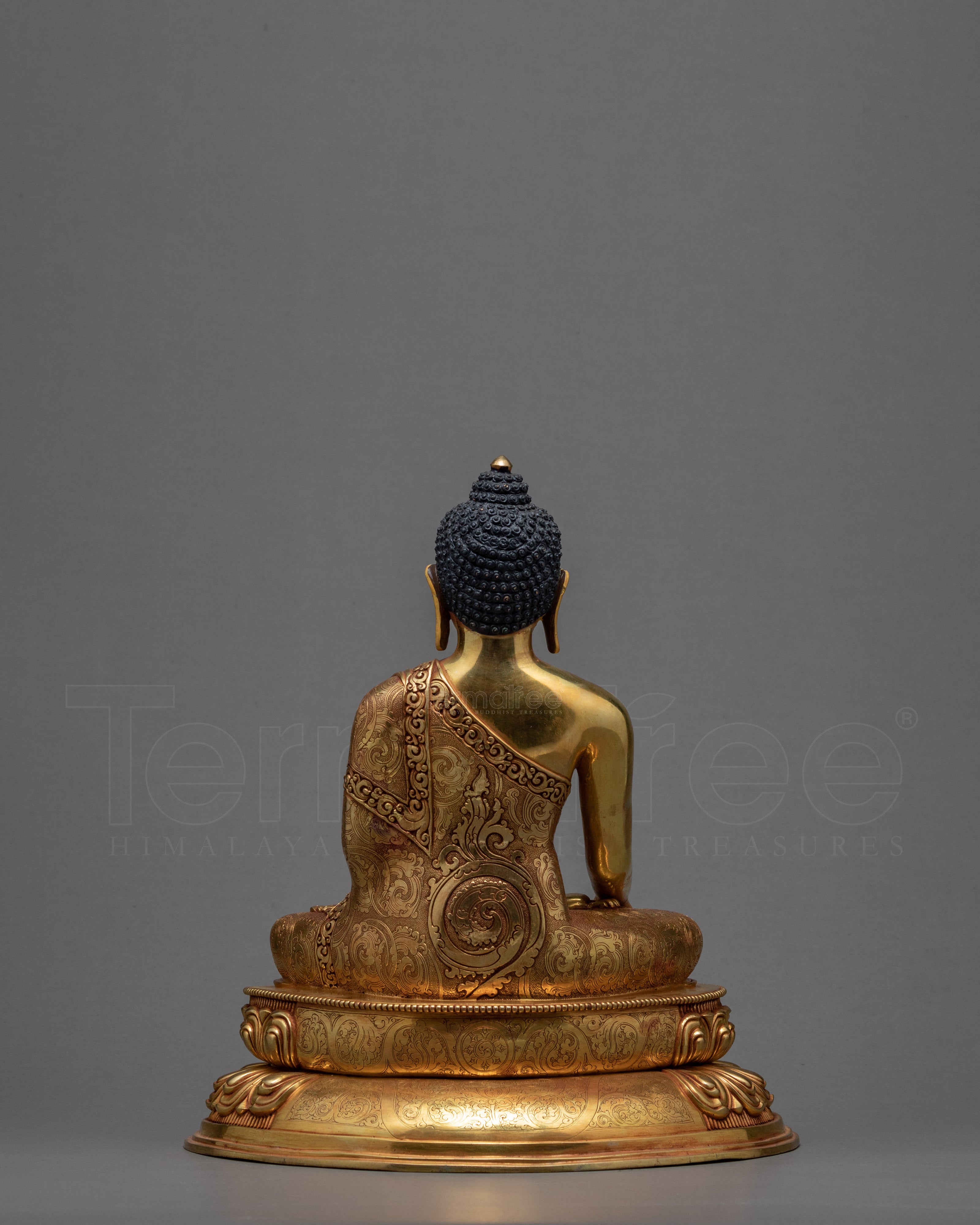 Shakyamuni Buddha Statue | Hand-Carved Buddhist Sculpture | Handmade Tibetan Art | Himalayan Spiritual meditating | Gautam Buddha Statues