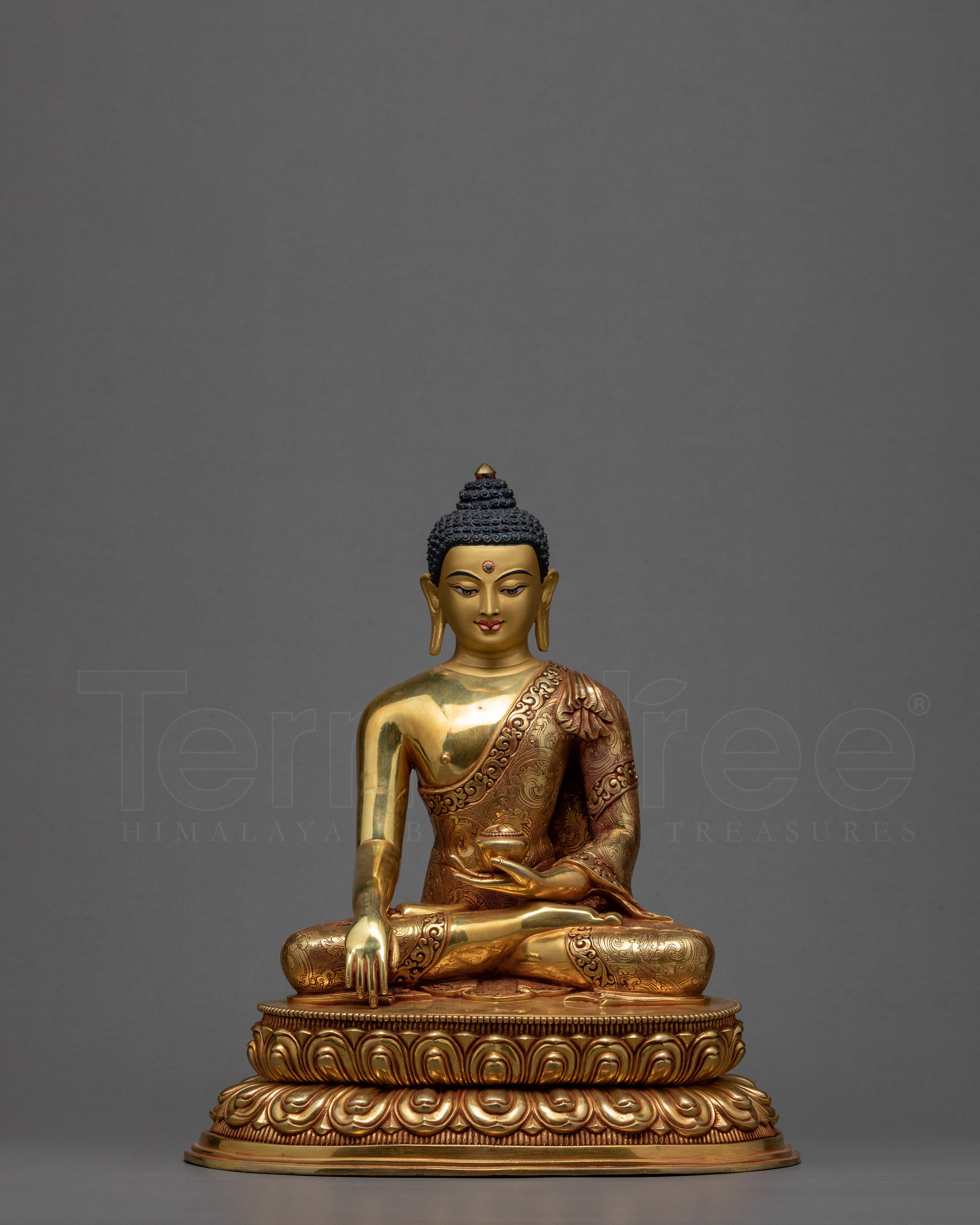 Shakyamuni Buddha Statue | Hand-Carved Buddhist Sculpture | Handmade Tibetan Art | Himalayan Spiritual meditating | Gautam Buddha Statues