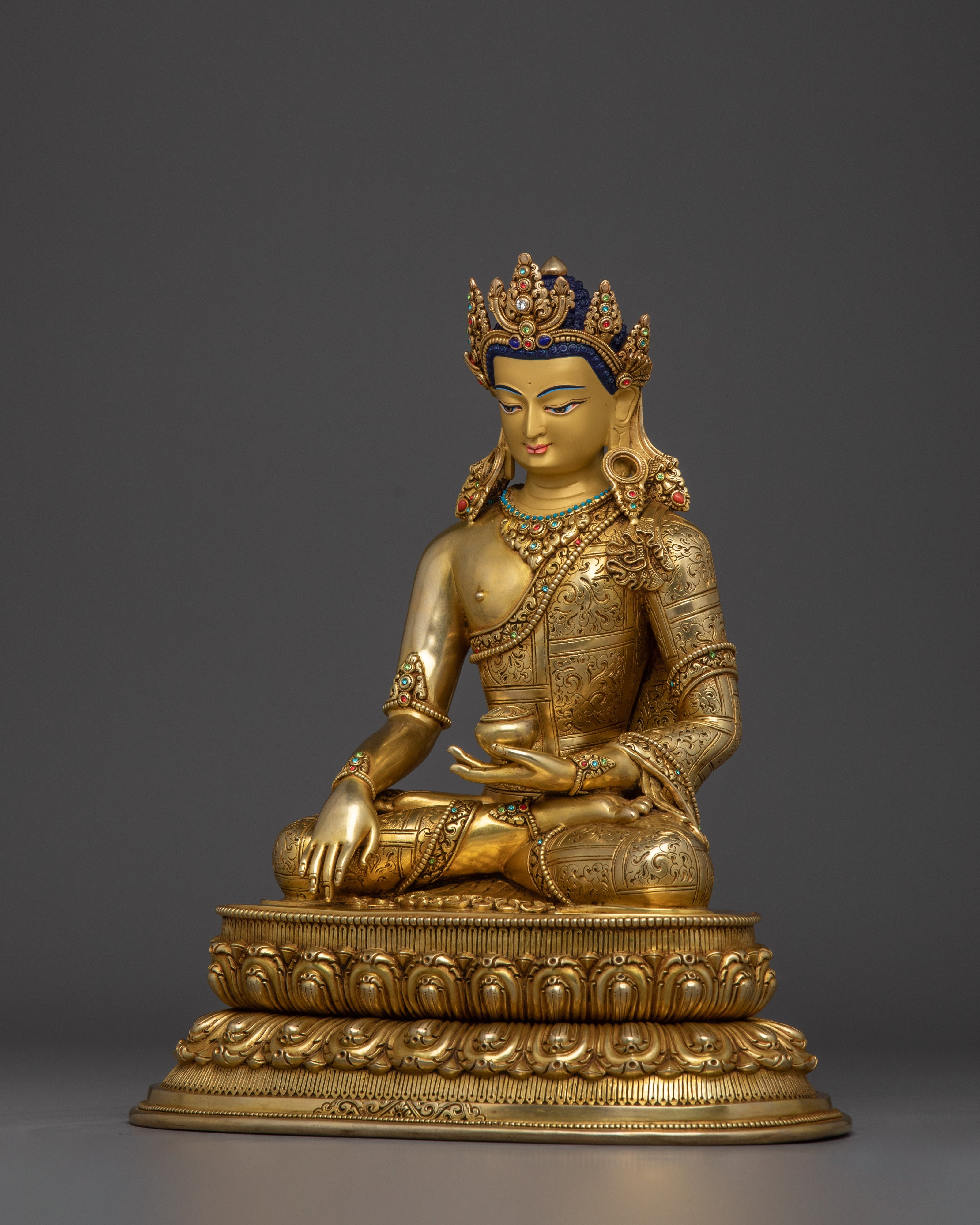 Crowned Lord Shakyamuni Buddha Statue | Gautama Buddha - Dharma Teacher