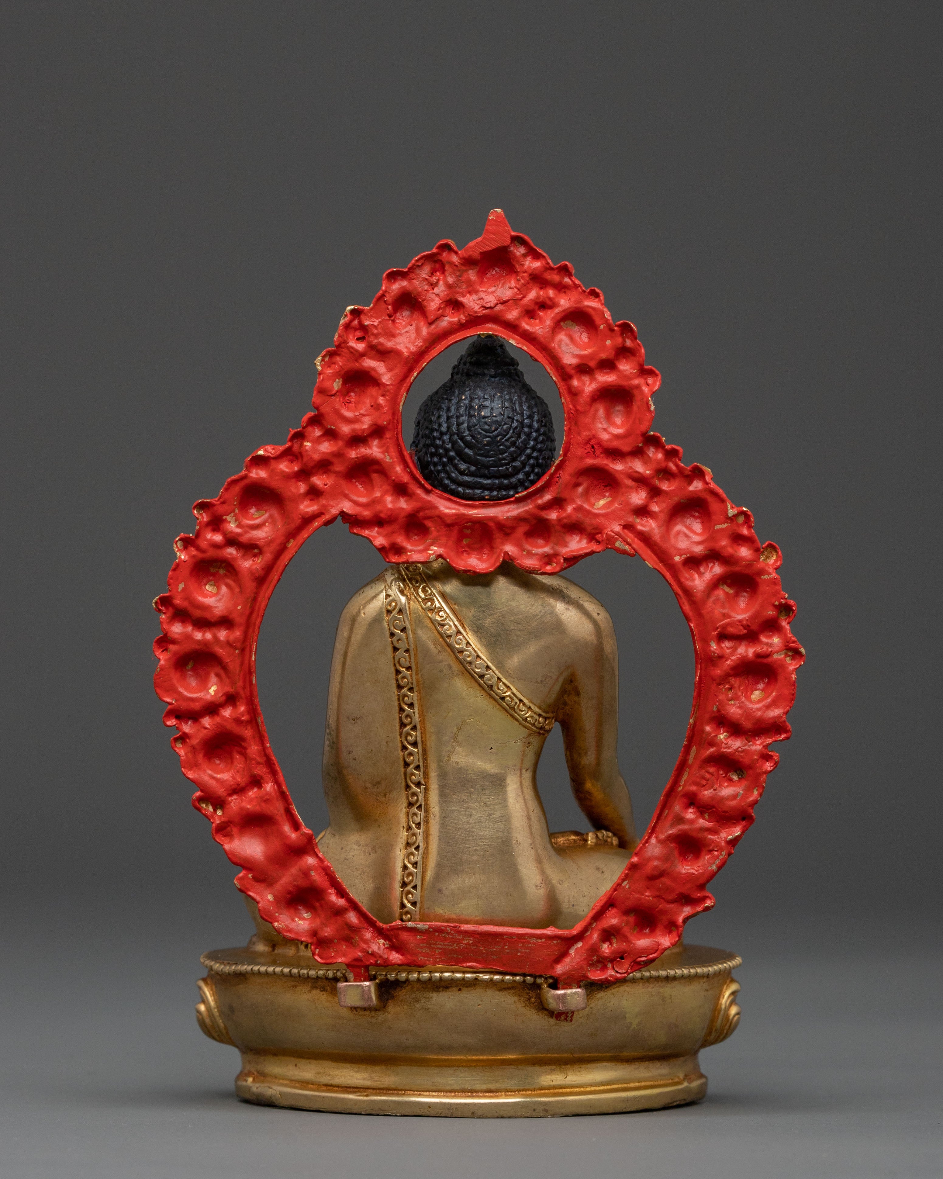 Golden Ratnasambhava Statue: 24K Gold Fire Gilding