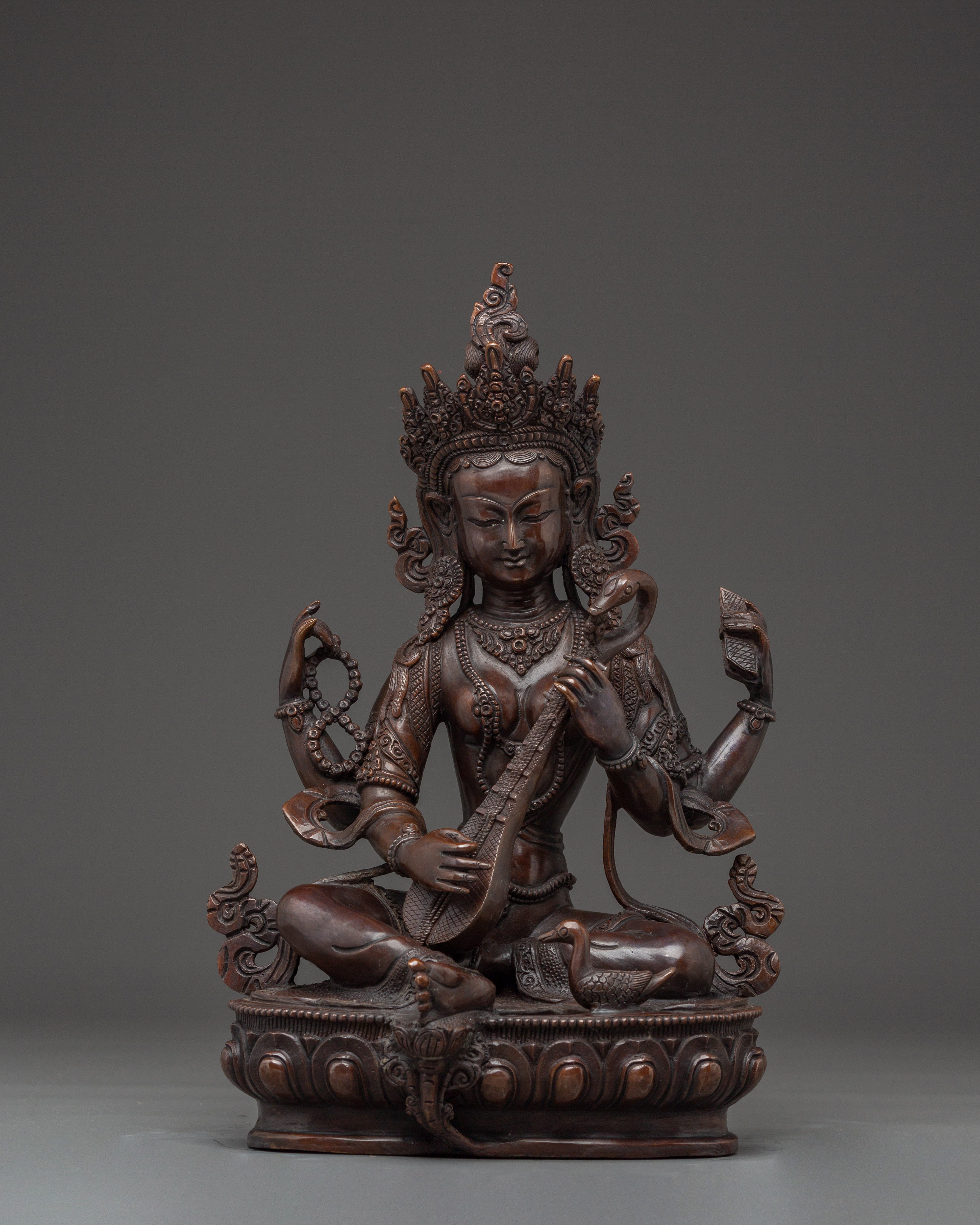 Saraswati Statue: Goddess of Wisdom 