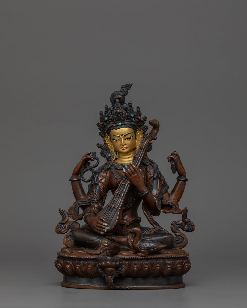 handmade-statue-of-saraswati