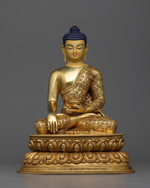 gautama buddha gilt sculpture