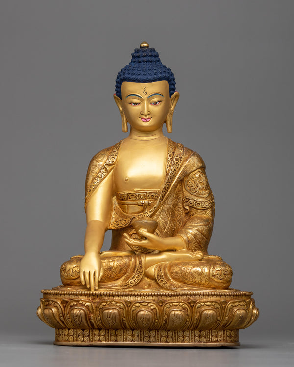 shakyamuni-buddha-copper gilt sculpture