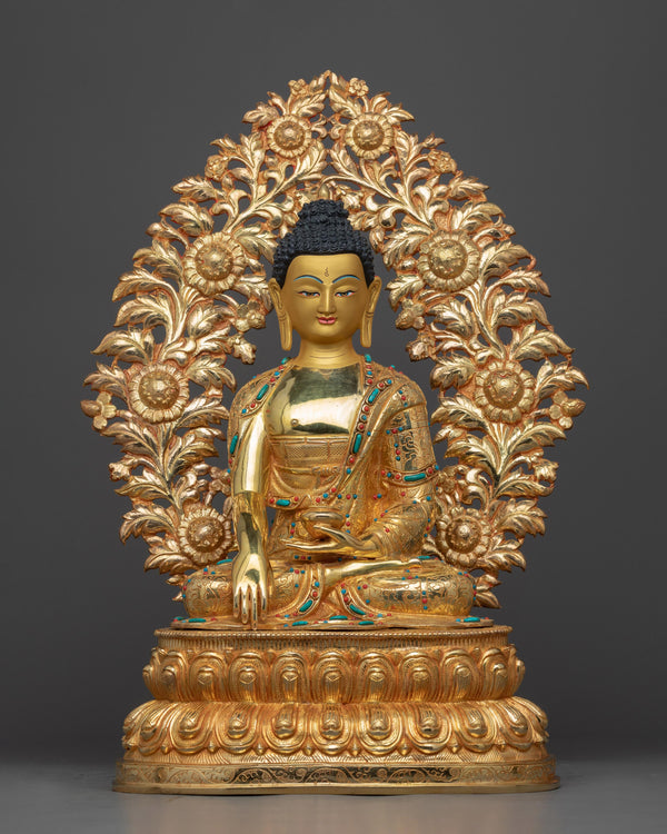 shakyamuni-buddha-gilt copper sculpture
