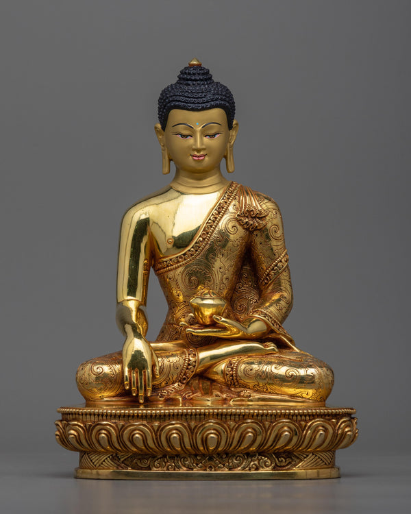 buddha-shakyamuni-gilt copper statue