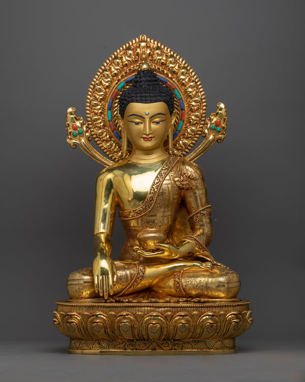 shakyamuni-buddha Triple layer gold coated statue