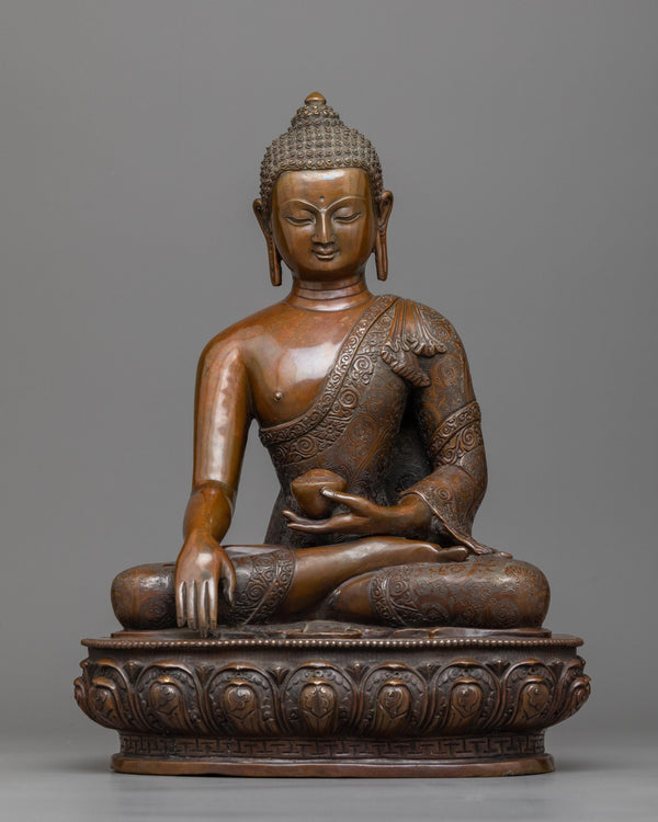 shakyamuni-buddha-chocolate oxidized sculpture