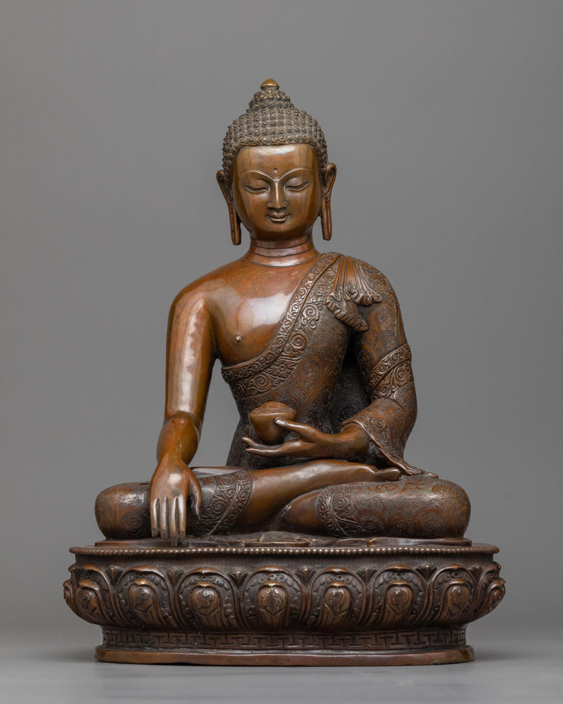 shakyamuni-buddha-chocolate oxidized sculpture