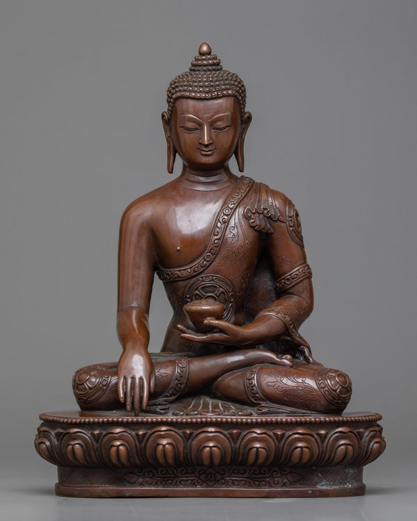 shakyamuni-buddha-oxidized copper statue