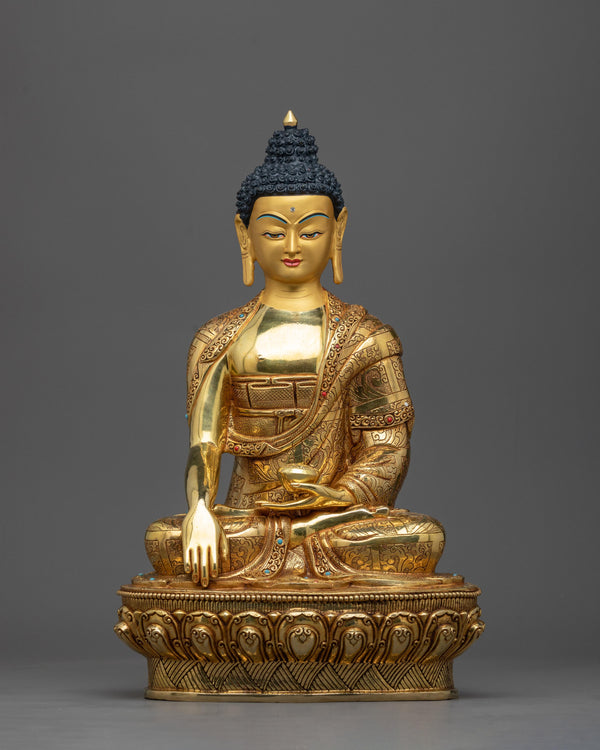 A Gold Gilded Buddha Statue