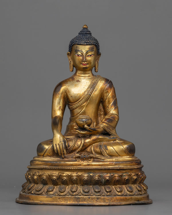 Buddha Shakyamuni Antique Finish Statue