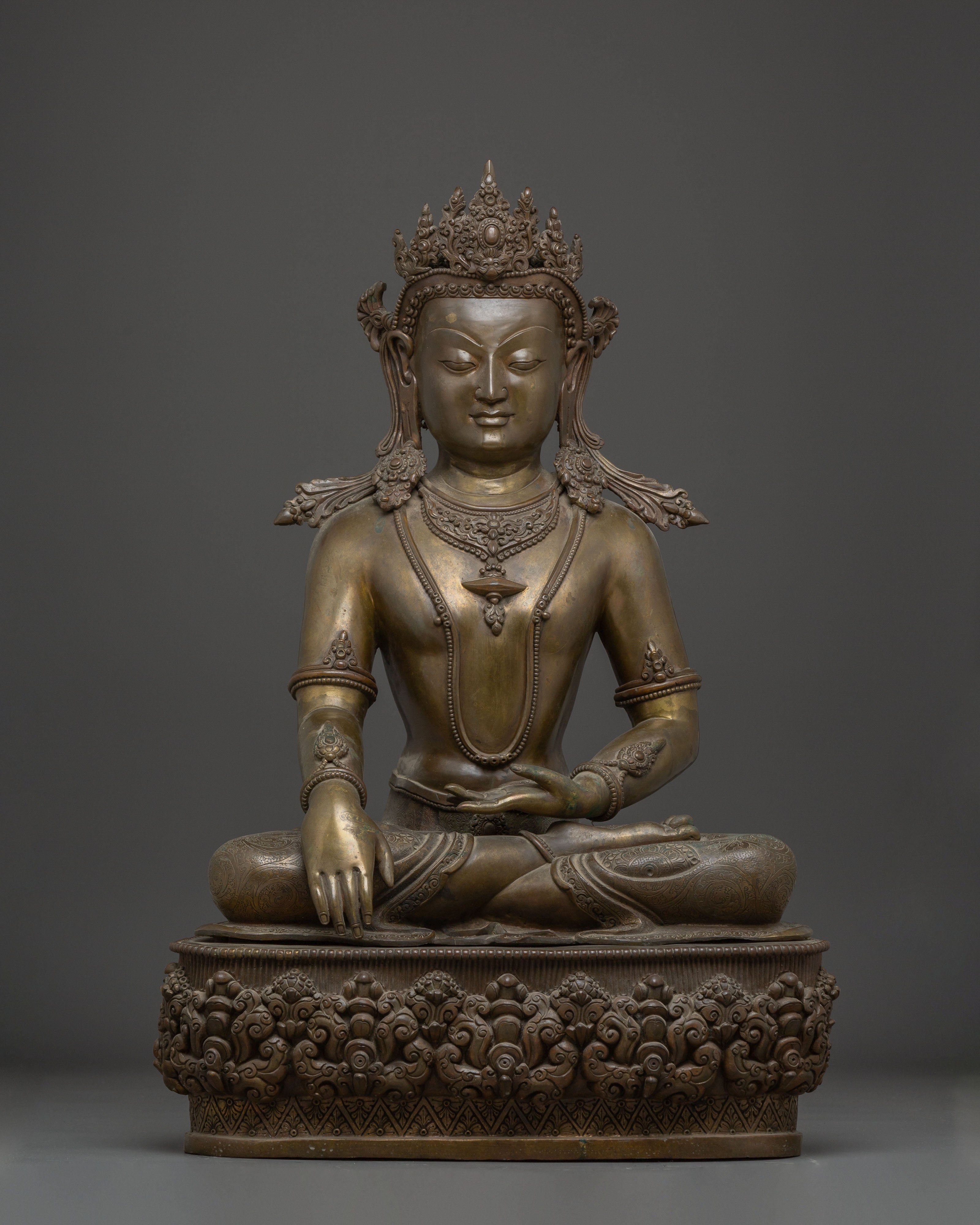 Nepalese Copper Statue of Shakyamuni Buddha