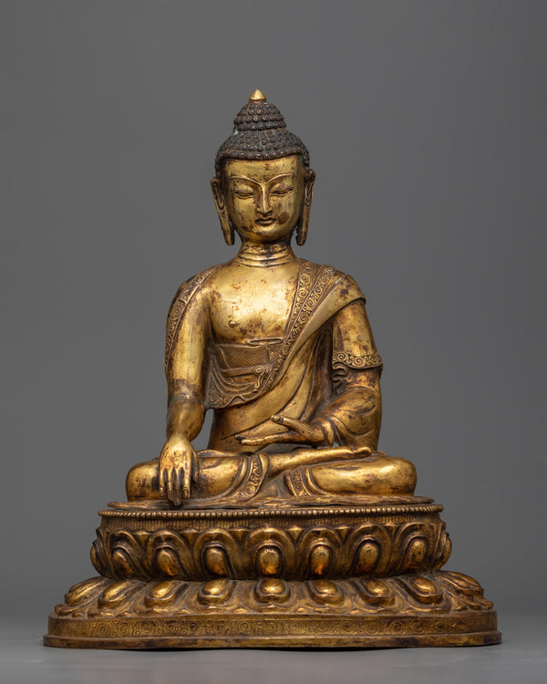13.7" Antique Shakyamuni Buddha Statue
