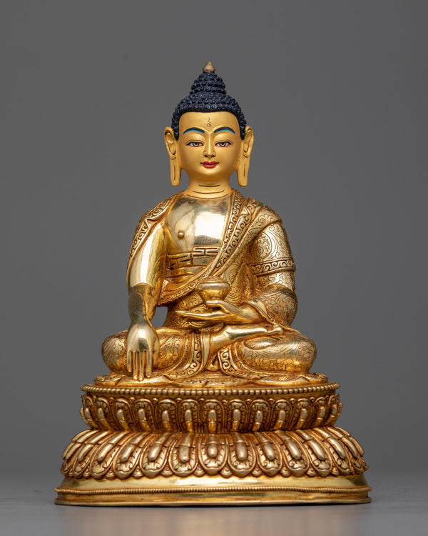 shakyamuni-buddha doing touching earth mudra