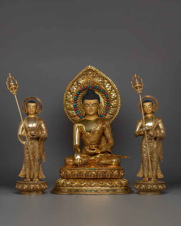 handmade-statue-of-shakyamuni-buddha-with-disciple