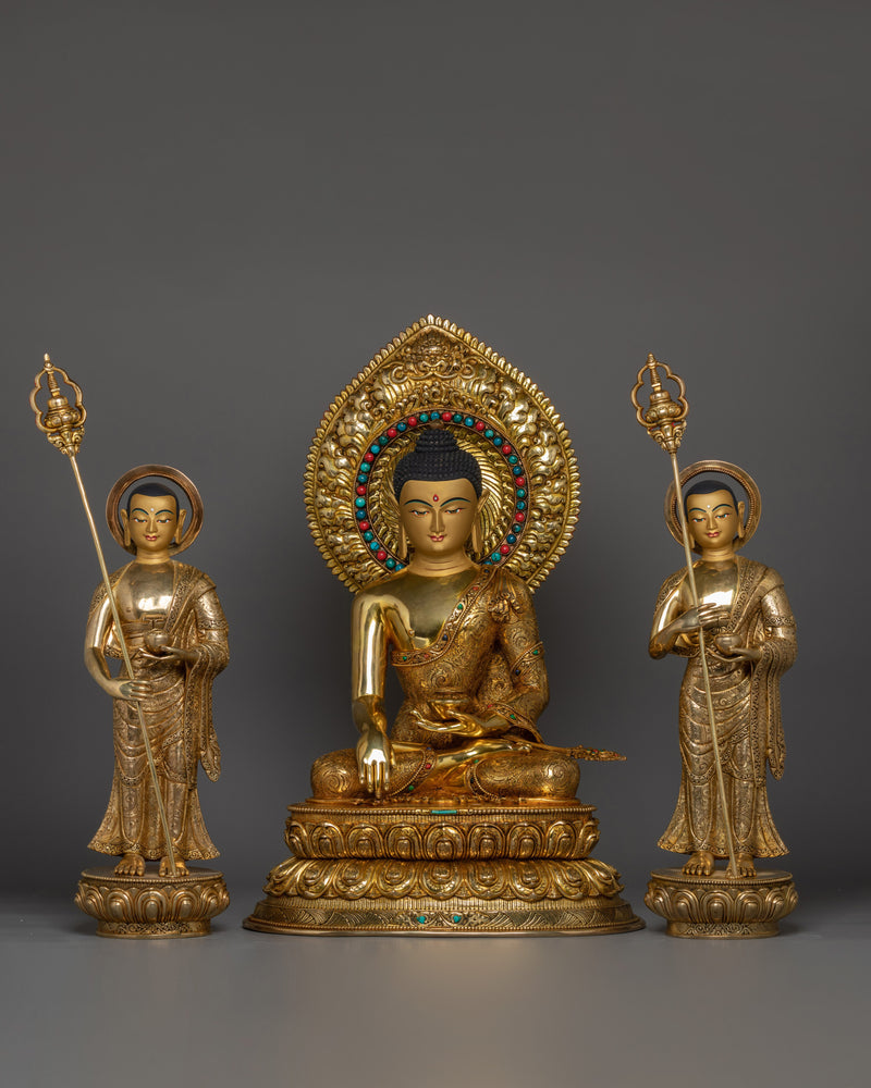 handmade-statue-of-shakyamuni-buddha-with-disciple