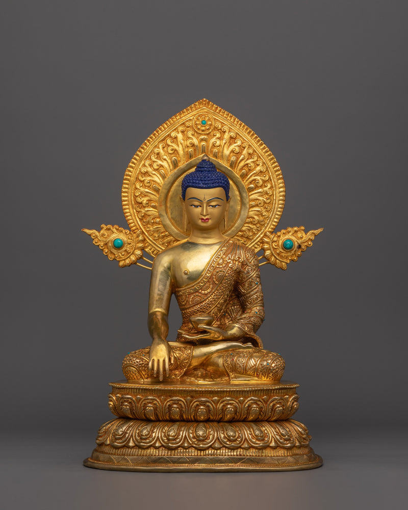 24K Gold Gilded First Buddha Shakyamuni 